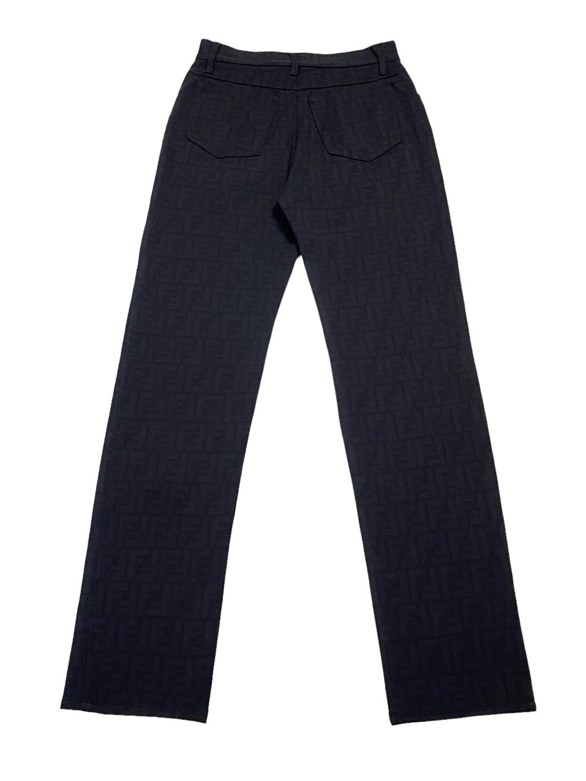 Fendi Vintage Fendi Zucca Monogram Stretch Black Pants Size 25" / US 0 / IT 36 - 3 Thumbnail