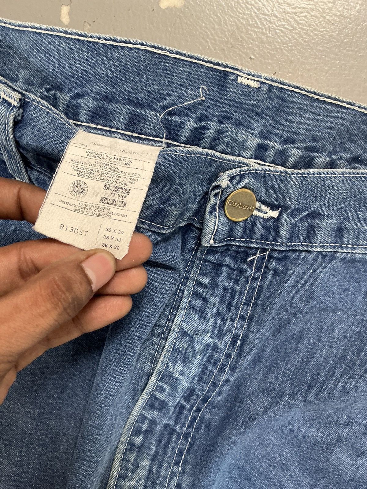 Carhartt × Vintage Vintage Carhartt b13 DST carpenter denim Size US 38 / EU 54 - 5 Thumbnail