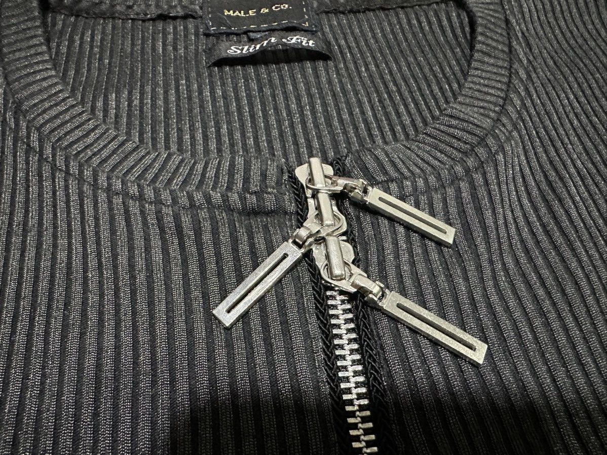 If Six Was Nine 🔥SickY2K Male & Co Ribbed Knit Long Sleeve Shirt 3 Zipper Size US L / EU 52-54 / 3 - 4 Thumbnail