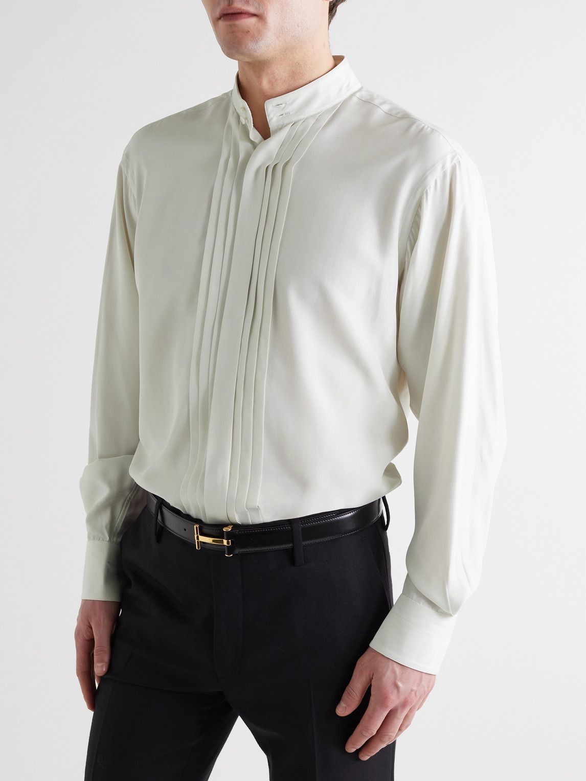 Tom Ford o1y0425 Solid Color Shirt in Off White Size US M / EU 48-50 / 2 - 4 Thumbnail