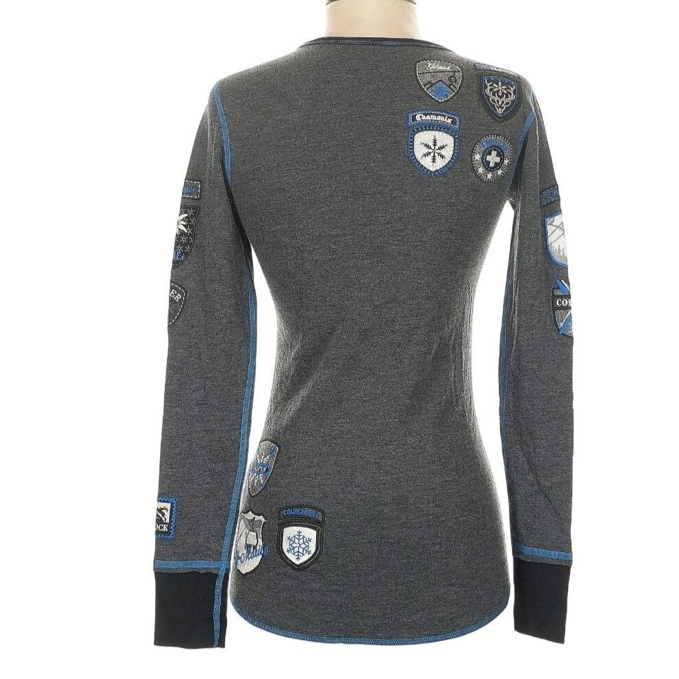 Other NWT Alp-n-Rock "Ski the World" Henley Shirt Top XS/S Gray M Size XS / US 0-2 / IT 36-38 - 3 Thumbnail