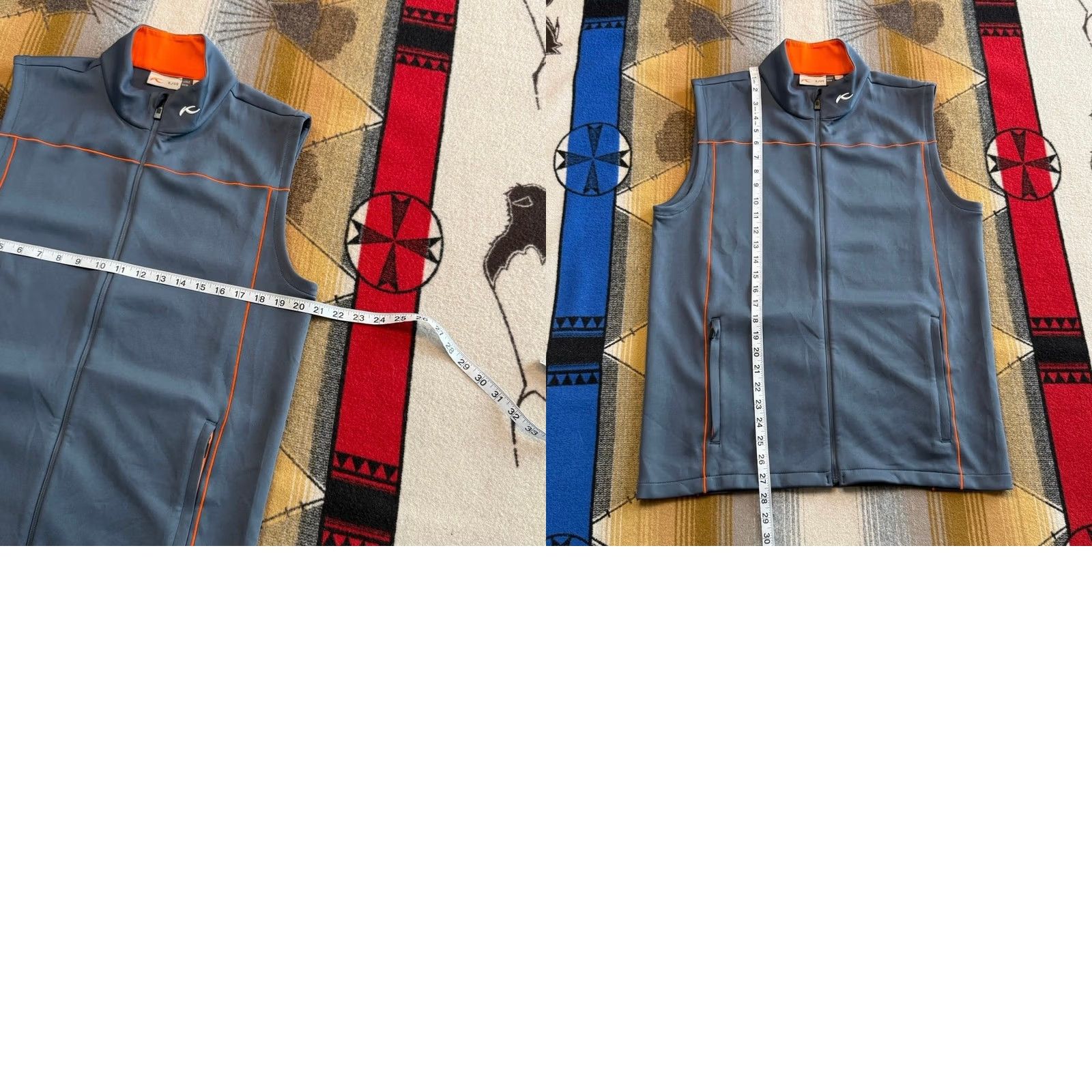 KJUS KJUS Vest Mens Medium Gray Golf Full Zip UPF 50+ Performance Sleeveless EU 54 P Size US M / EU 48-50 / 2 - 8 Thumbnail