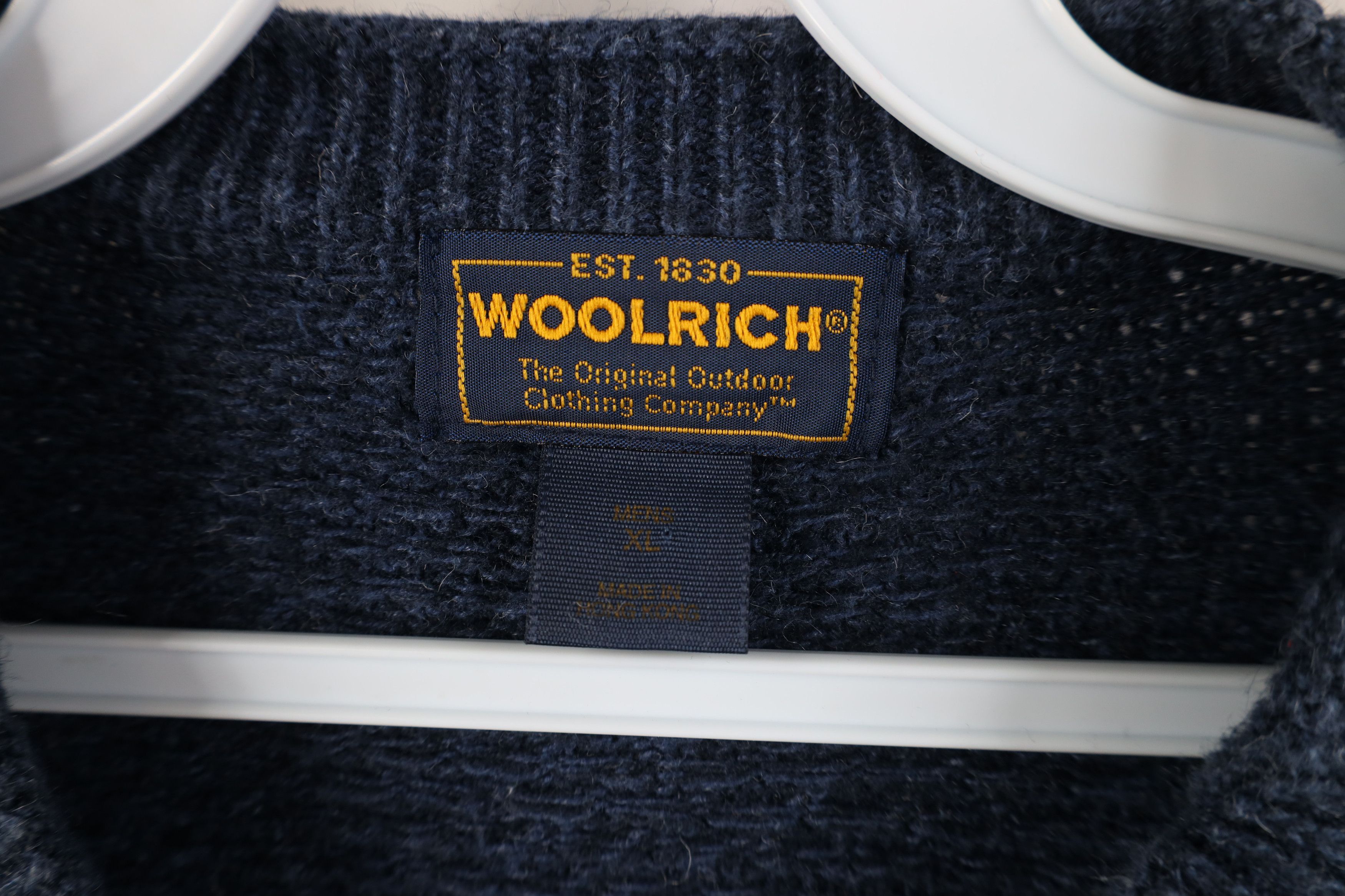 Woolrich Woolen Mills Vintage 90s Woolrich Blank Thermal Knit Henley Sweater Blue Size US XL / EU 56 / 4 - 5 Thumbnail