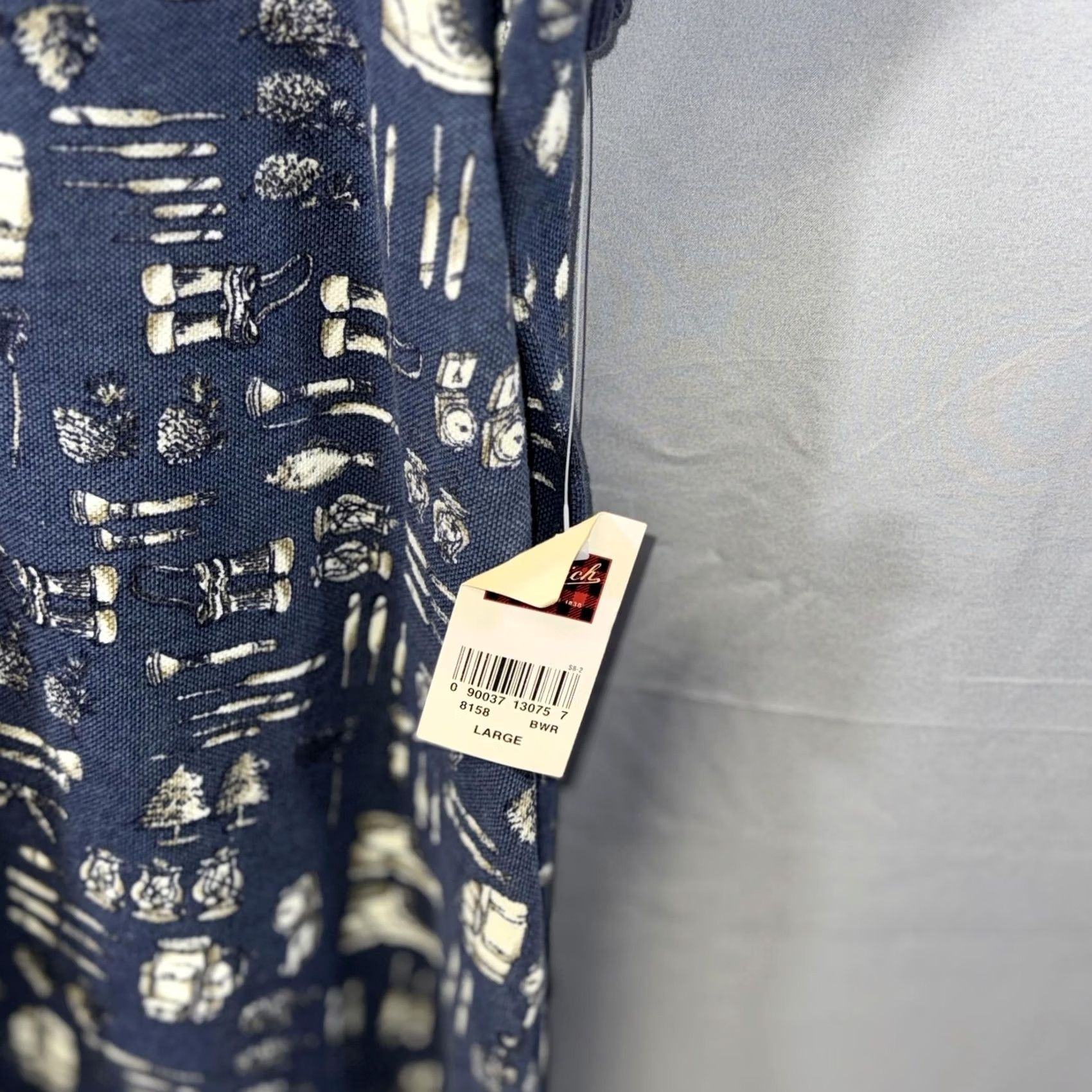 Vintage VINTAGE Woolrich Polo Shirt Mens L Blue Fishing Outdoor Print Short Sleeve New Size US L / EU 52-54 / 3 - 4 Thumbnail