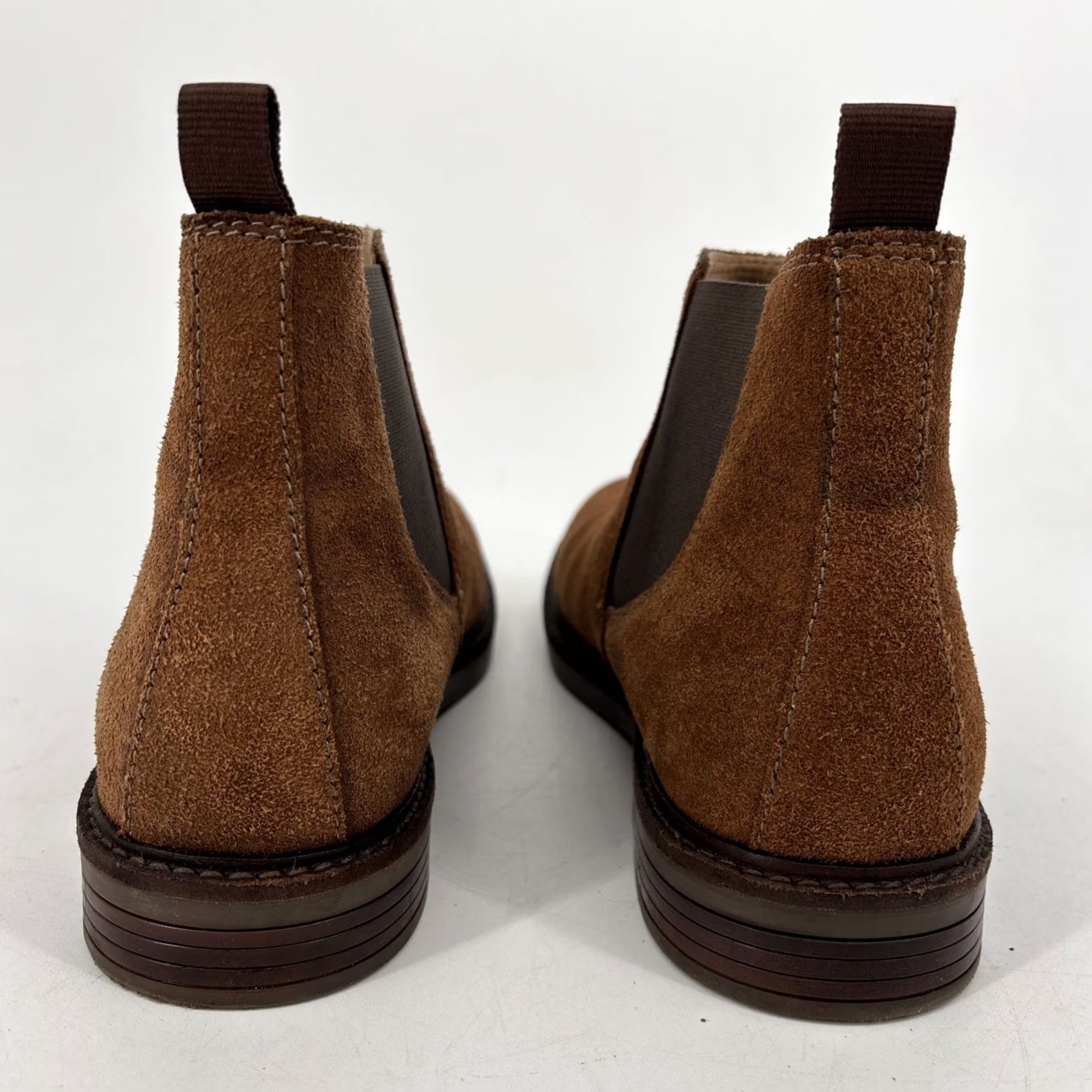 Clark’s Brown Leather Chelsea Boots Men’s Size 9.5M Classic Slip-On Style Shoes Clarks Mens Suede Chelsea Boots Tan Slip On Ankle Boots  main image 3