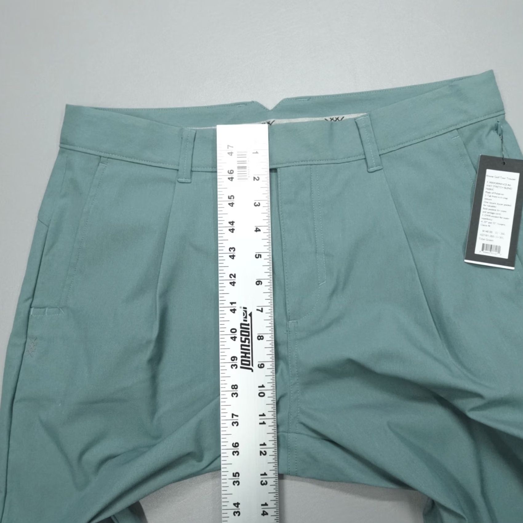 Rhone Rhone Golf Tour Trouser Pants Tidal Green 33x30 Classic Fit Performance Men Pants Chino Stretch Water Resistant Varied Seasons Pocket Logo Size US 33 - 6 Thumbnail