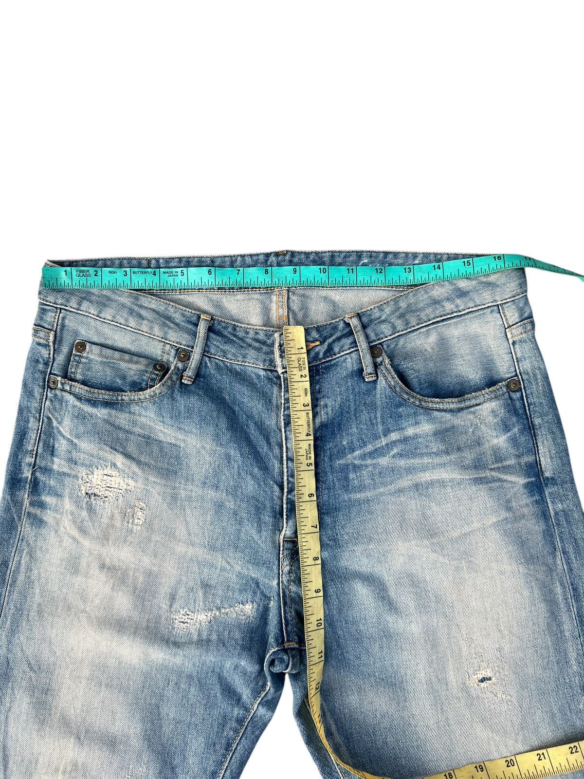 Japan Blue Jeans Dirty Mud Japan Blue Distressed Denim Stretch Sun Set Jeans Size US 32 / EU 48 - 2 Thumbnail