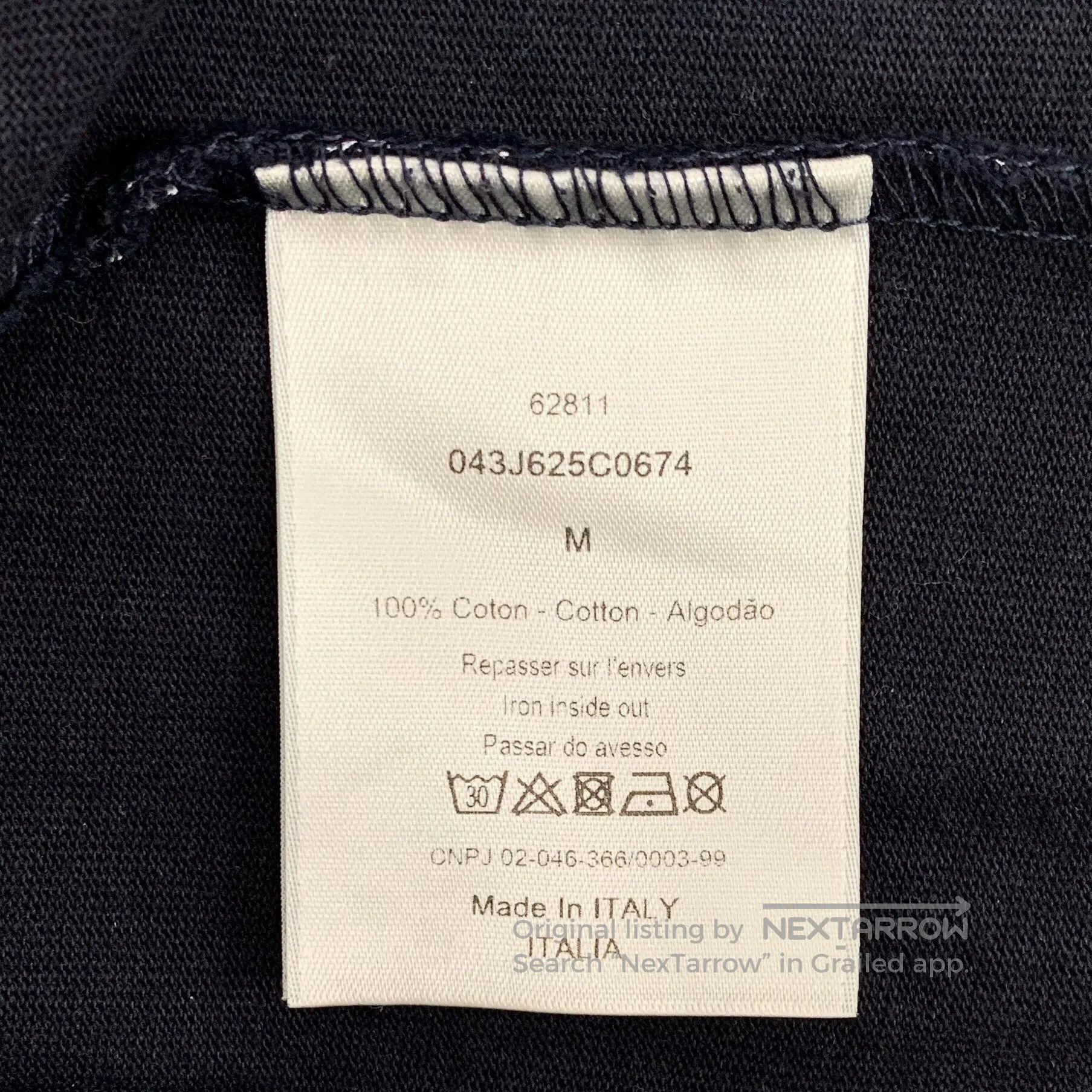 Dior Dior Black Logo Monogram Printed Cotton Crew Neck Short Sl Size US M / EU 48-50 / 2 - 7 Thumbnail