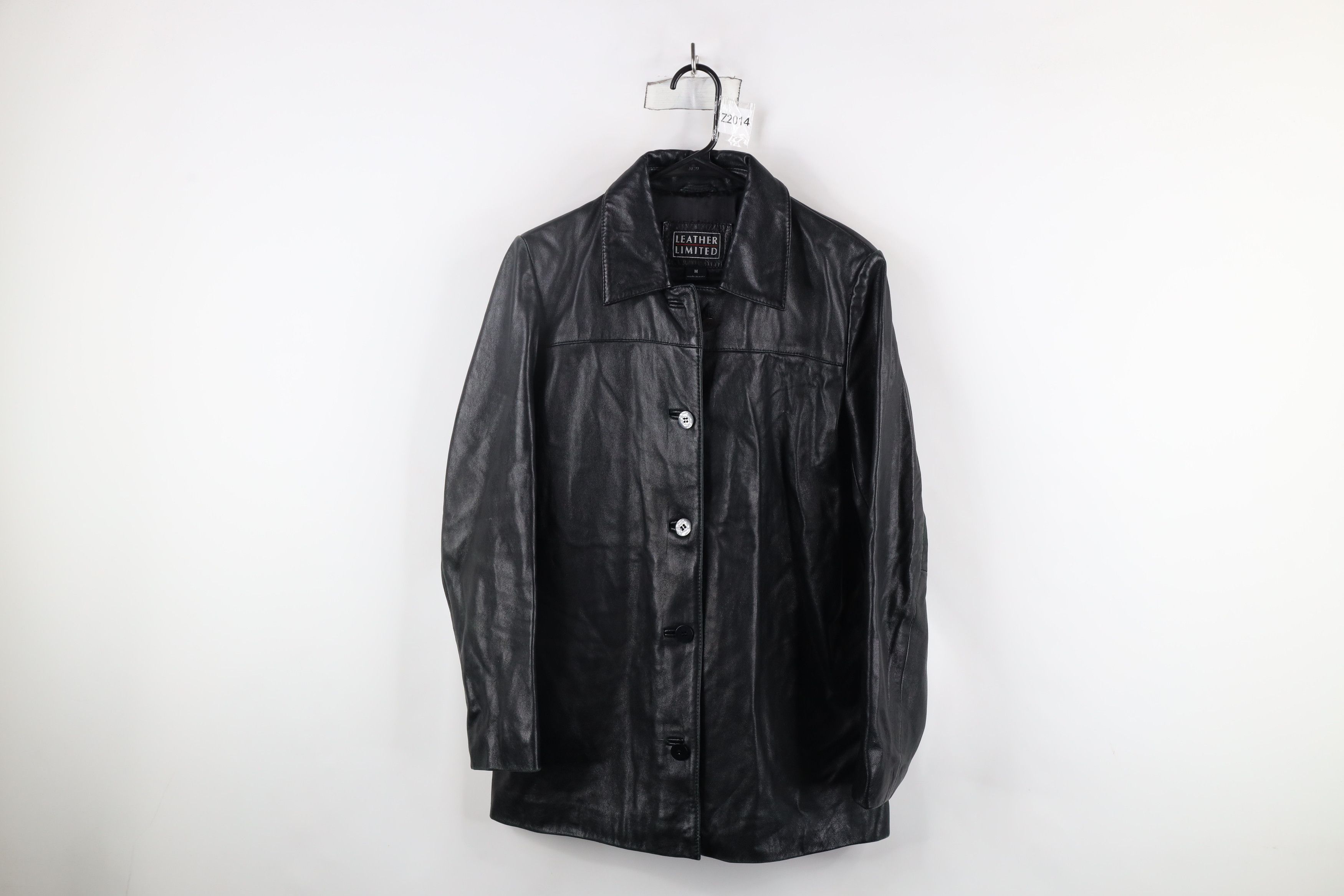 Vintage Vintage 90s Streetwear Leather Button Shirt Jacket Shacket Size M / US 6-8 / IT 42-44 - 1 Thumbnail