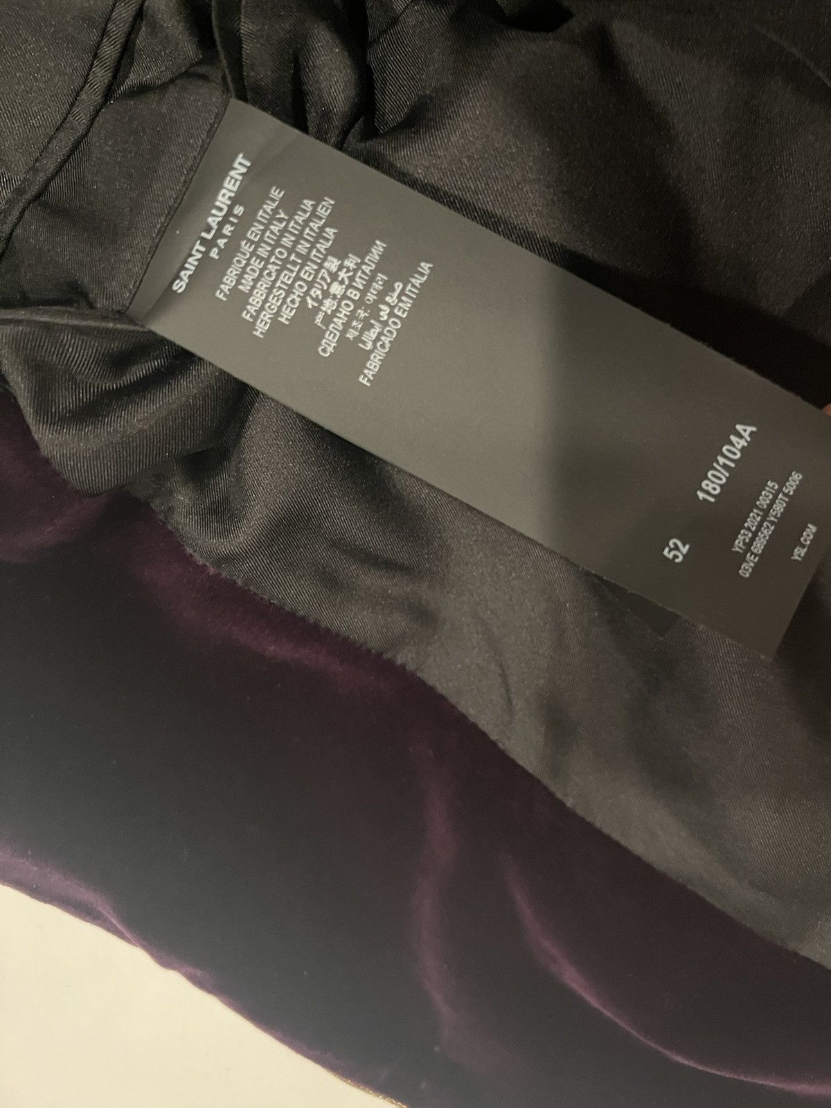 Saint Laurent Paris Saint Laurent men’s velvet gold trim blazer. 52/42. $2990 Size 42R - 12 Thumbnail
