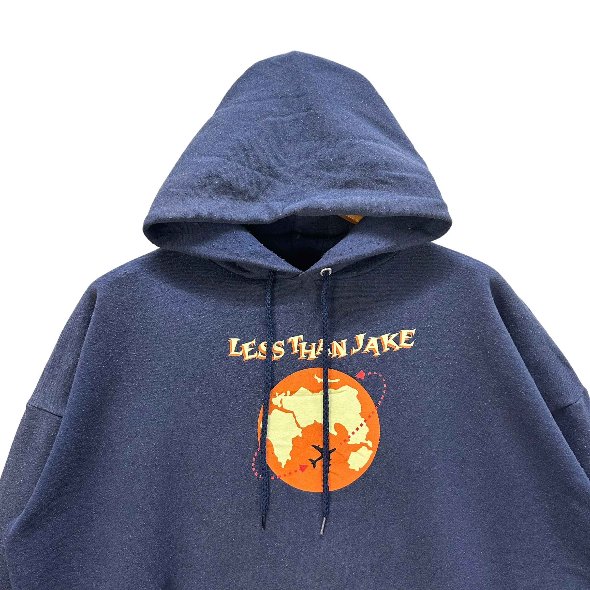 Hanes LESS THAN JAKE AIRPLANE WORLDWIDE PULLOVER HOODIES #9060-53 Size US XL / EU 56 / 4 - 2 Thumbnail