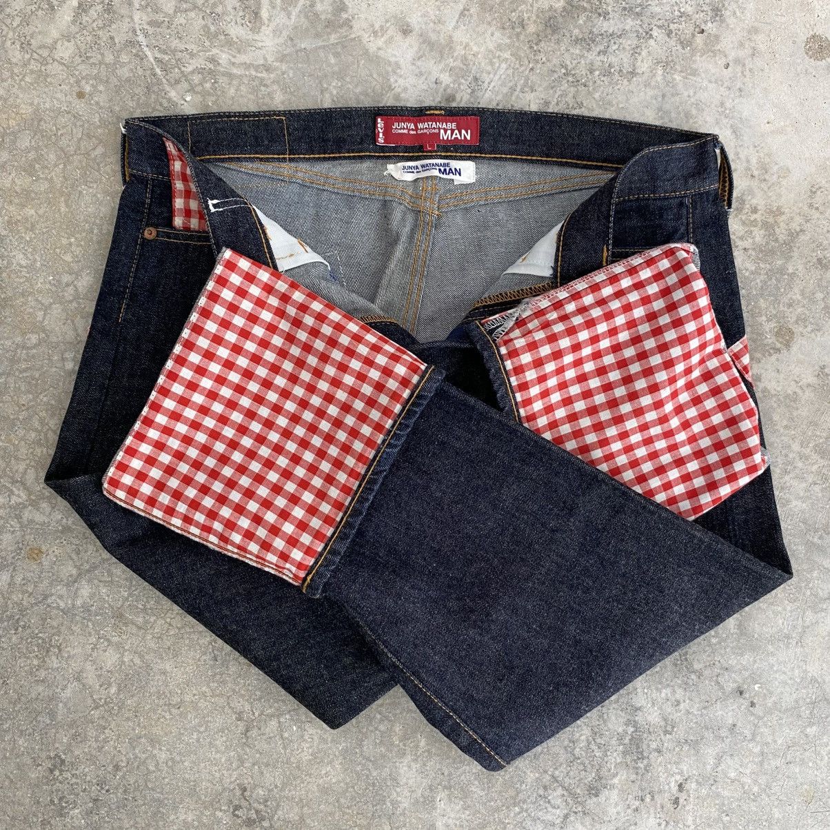 Junya Watanabe × Levi's SS09 Levis X Junya Watanabe Reconstruct Calico Trimmed Jeans Size US 34 / EU 50 - 1 Thumbnail