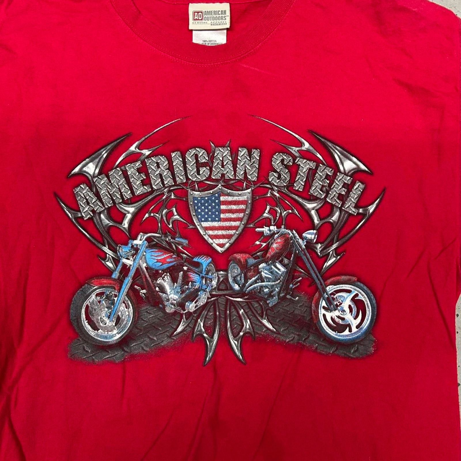 Other Y2k red american steel biker Tee Size US L / EU 52-54 / 3 - 2 Thumbnail