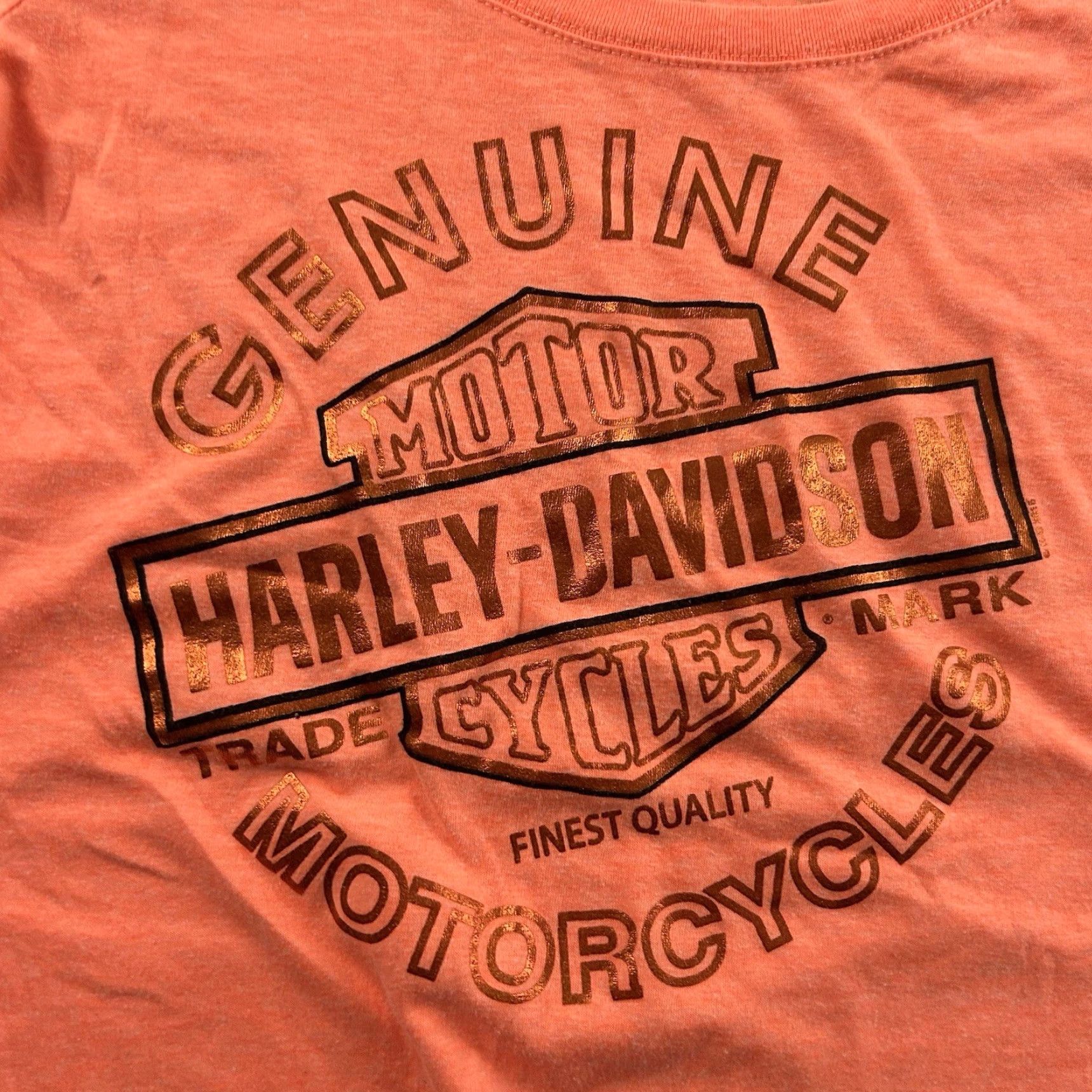 Harley Davidson Harley-Davidson T-Shirt Women’s Small Orange Short Sleeve Size S / US 4 / IT 40 - 3 Thumbnail