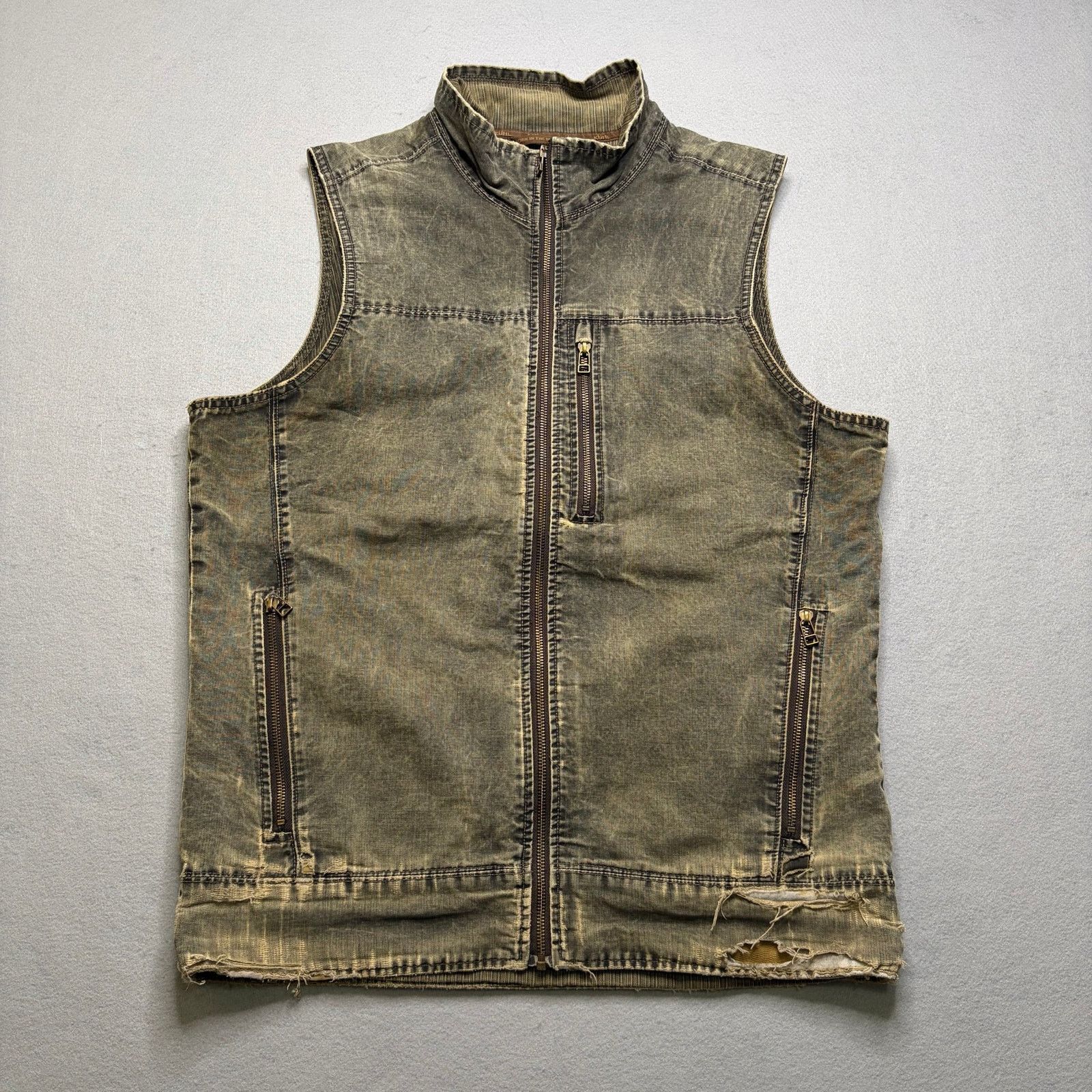 Kuhl Kuhl Distressed Full Zip Utility Vest Mens Large Brown Size US L / EU 52-54 / 3 - 1 Thumbnail