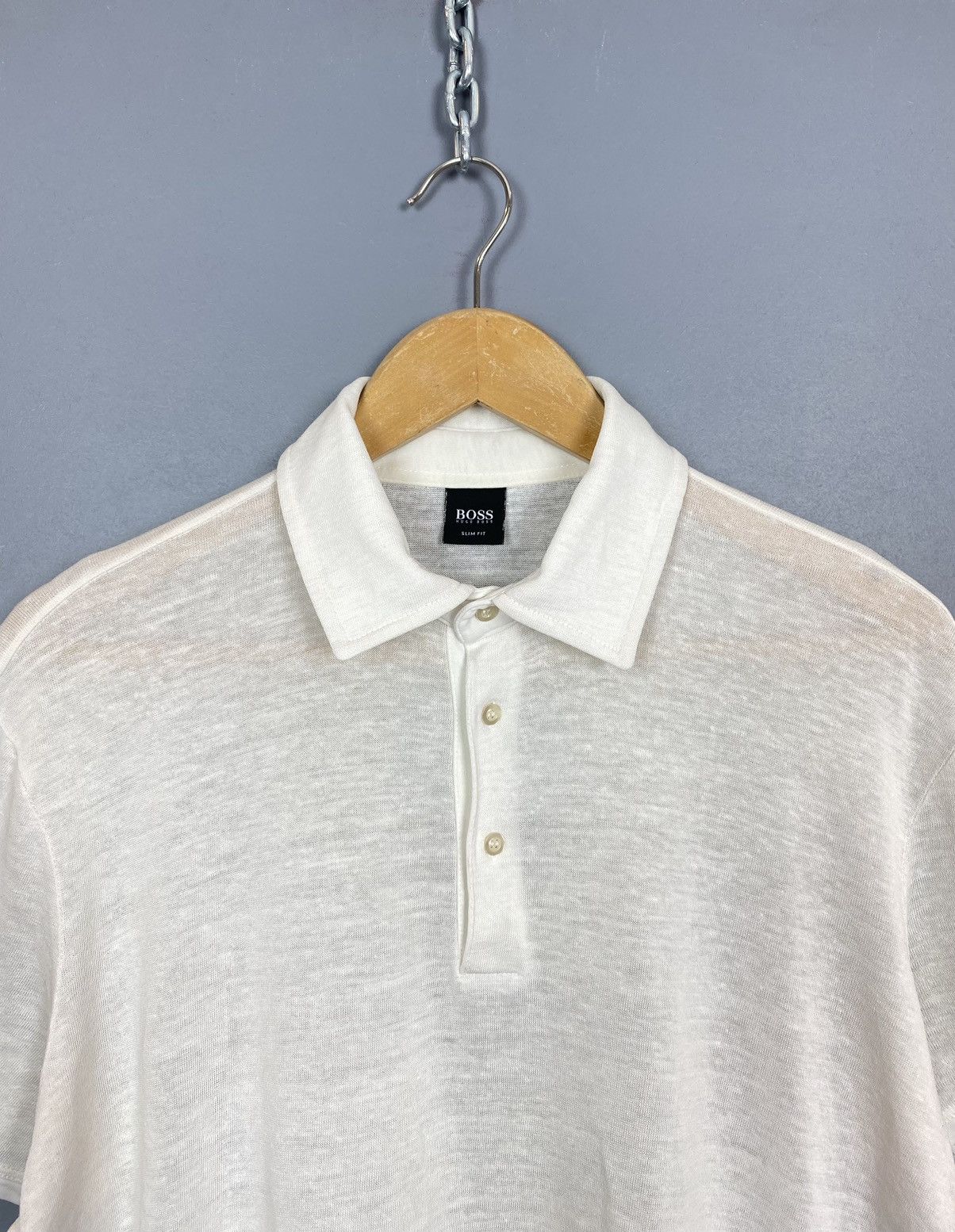 Hugo Boss Hugo Boss Slim Fit Short Sleeve Polo Shirt Size Large White Size US L / EU 52-54 / 3 - 2 Thumbnail