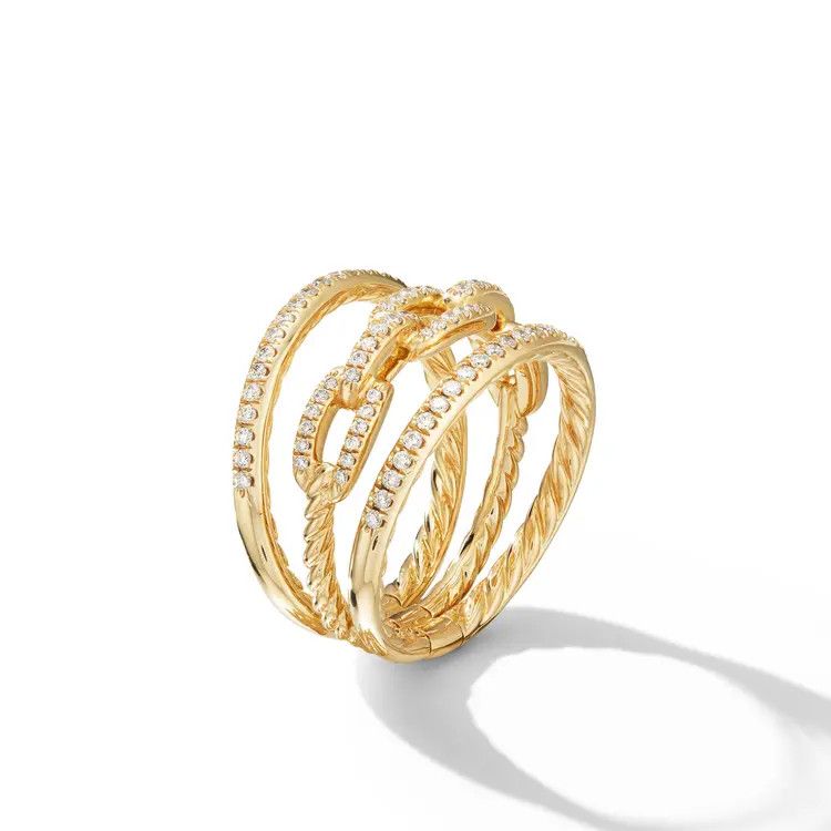 David Yurman o1s1wg111025 R14872D/ Size 8 / Chain Link Ring in Golden Size ONE SIZE - 2 Thumbnail