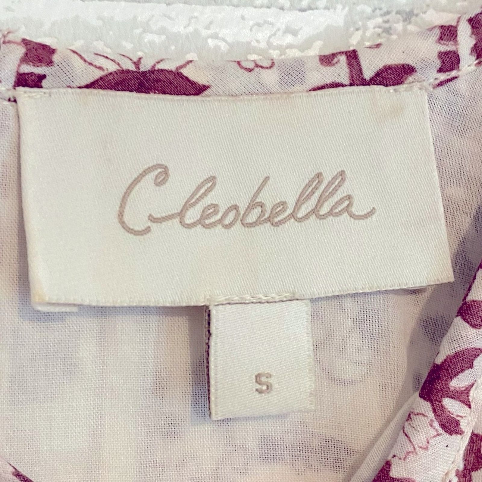 Cleobella EUC Cleobella $198 Mini Dress Burgundy Block Print sz SM Size S / US 4 / IT 40 - 12 Thumbnail