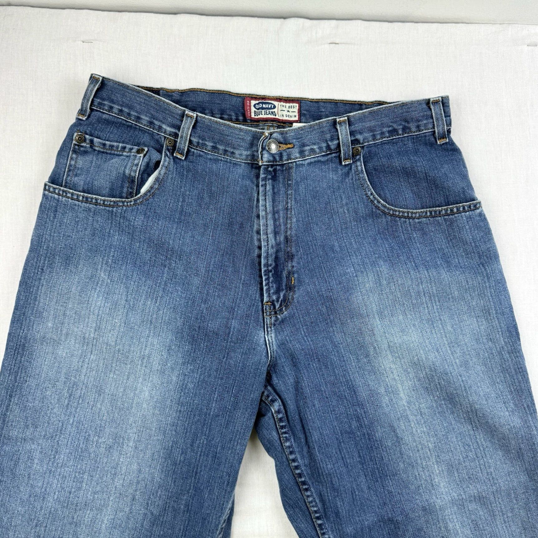 Old Navy VINTAGE Old Navy Jeans Adult 36x32 Blue Relaxed Straight Grunge Y2K 90s Mens Size US 36 / EU 52 - 2 Thumbnail