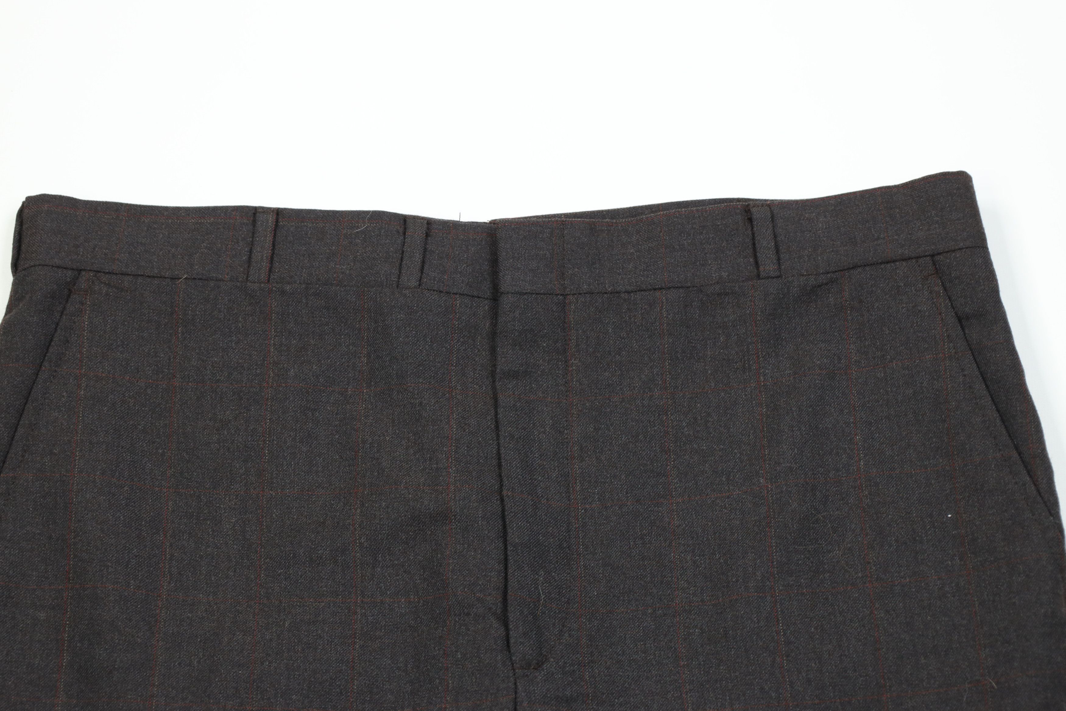 Vintage Vintage 70s Streetwear Knit Wide Leg Chino Pants Plaid USA Size US 36 / EU 52 - 2 Thumbnail