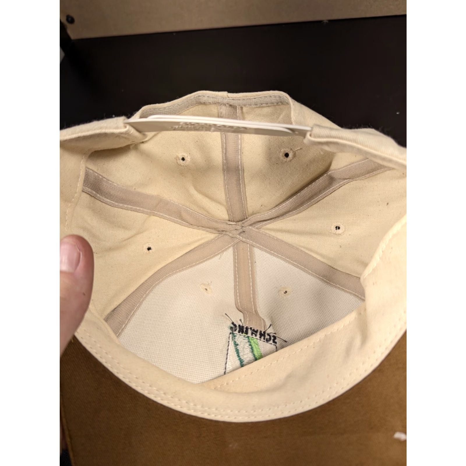 Vintage VINTAGE Hat Snapback Cap Suede USA Made Schwing Concrete Pumps Beige Adjustable Men USA Size ONE SIZE - 4 Thumbnail
