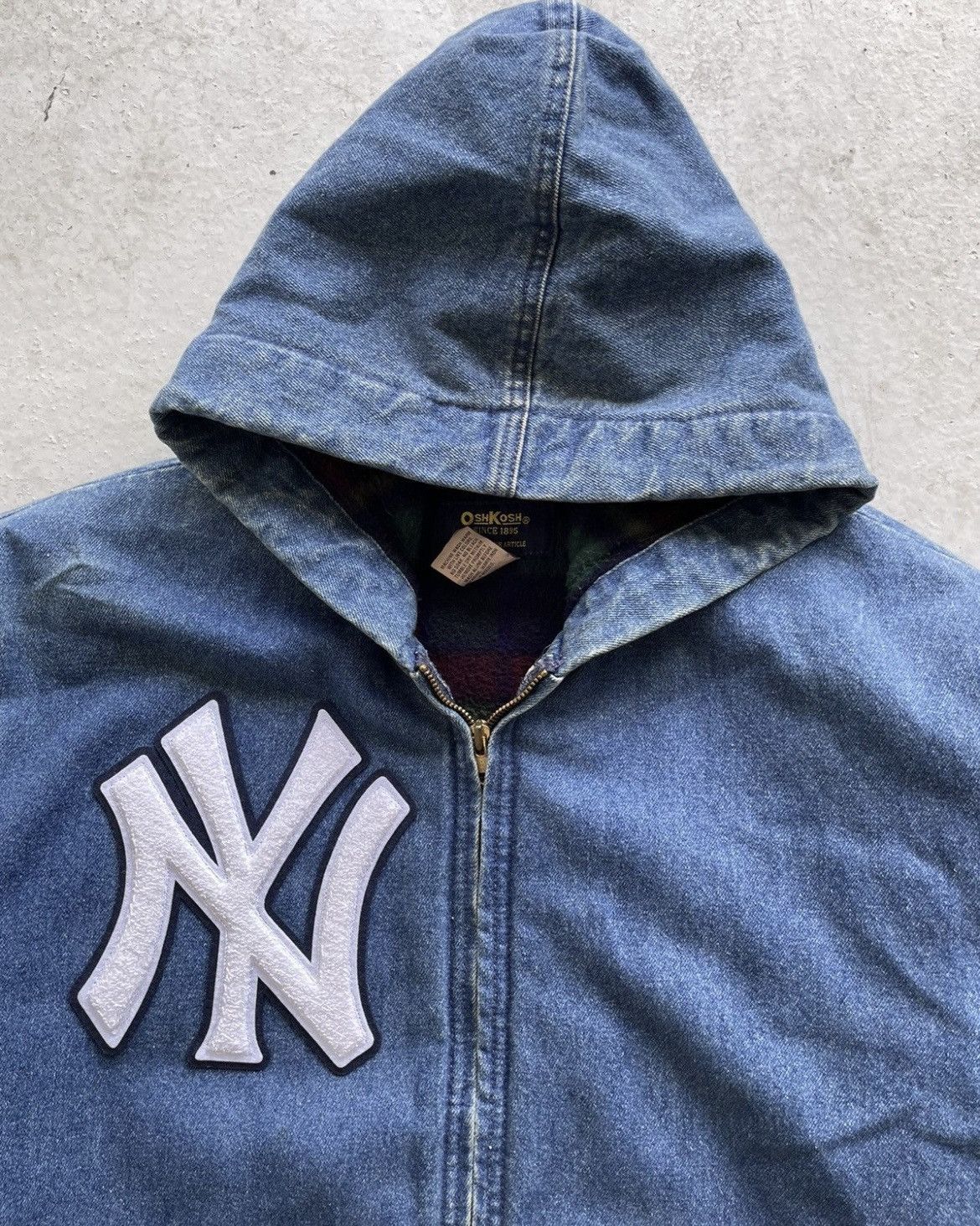 Carhartt × Vintage Vintage Rare 90's Boxy Denim Carhartt Style Work Jacket Size US L / EU 52-54 / 3 - 6 Thumbnail