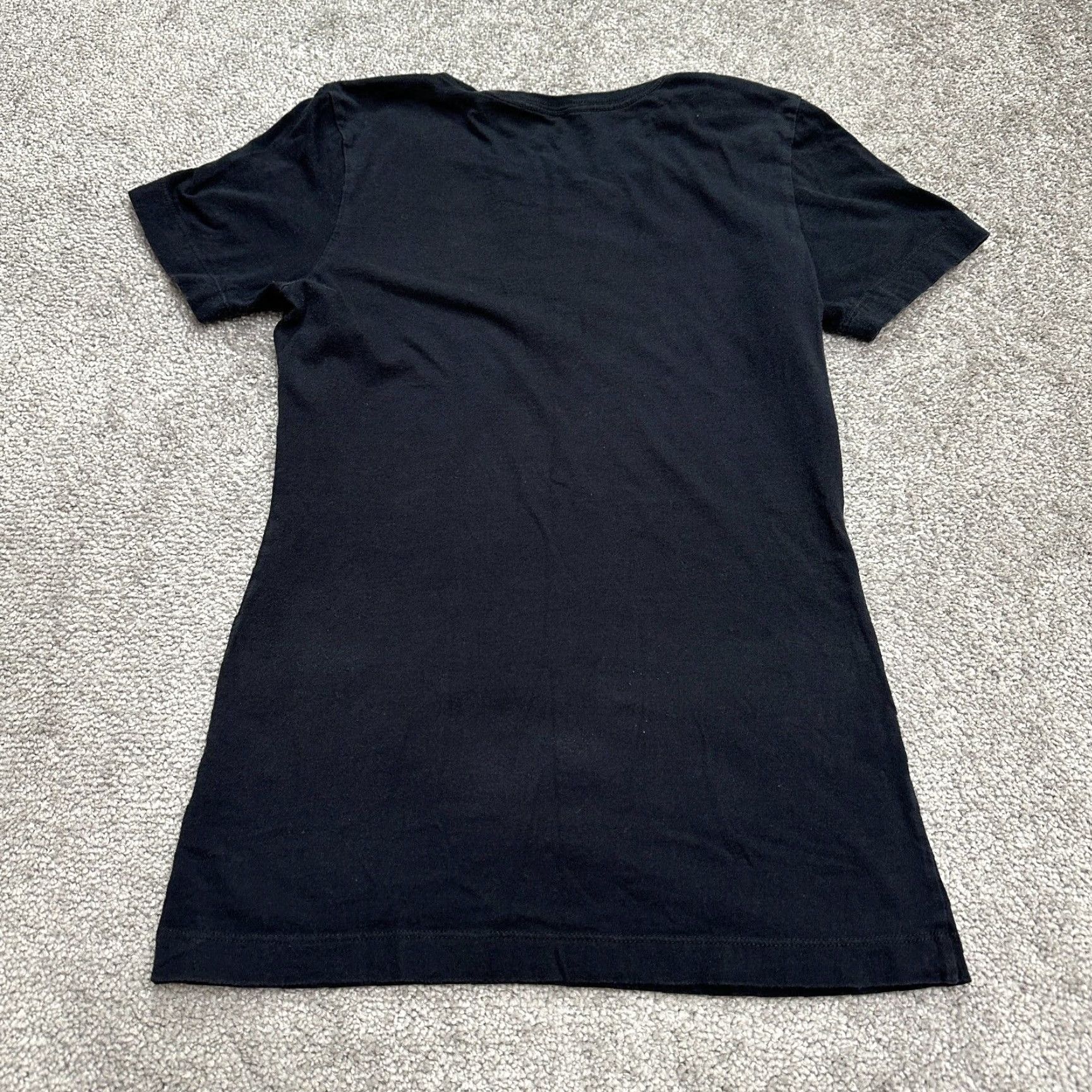 Nike Nike Slim Fit Graphic T‑Shirt Womens Medium Black Short Sleeve Crew Neck Cotton Tee Size M / US 6-8 / IT 42-44 - 2 Thumbnail