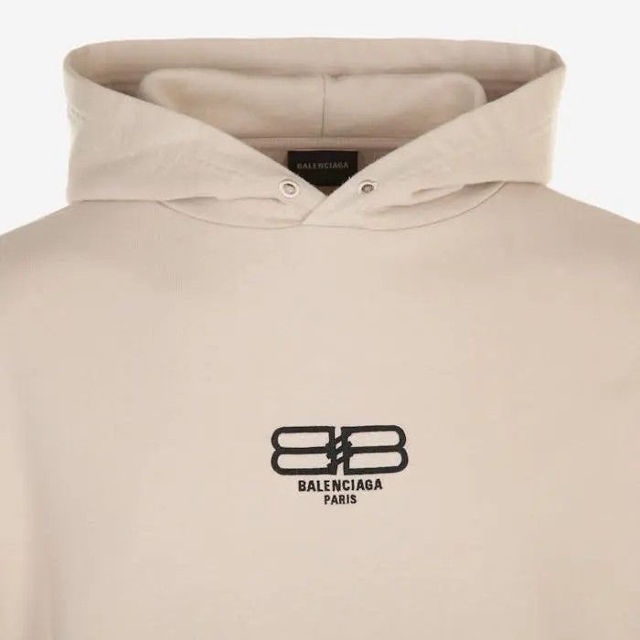 Balenciaga o1bcso1str1224 Small Fit Hodie in Beige/Black Size US L / EU 52-54 / 3 - 2 Thumbnail