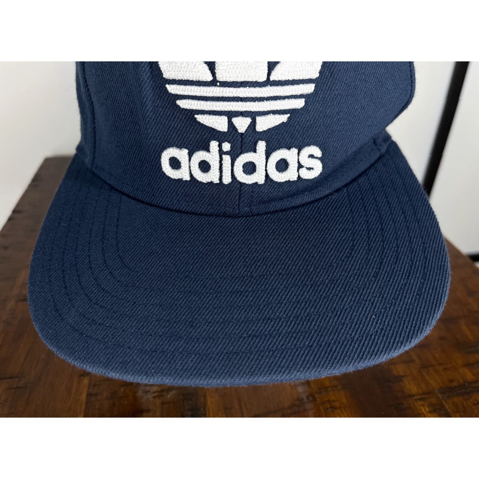 Adidas Adidas Hat Cap Snap Back One Size Blue Green Embroidered Trefoil Wool Blend Mens Cap Hat Size ONE SIZE - 3 Thumbnail