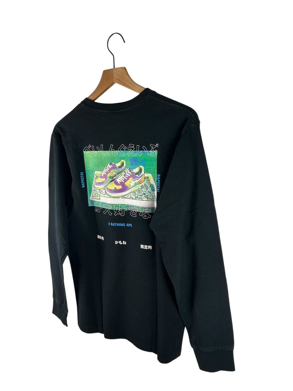 Bape Bape Hiragana Print L/S Tee Size US M / EU 48-50 / 2 - 2 Thumbnail