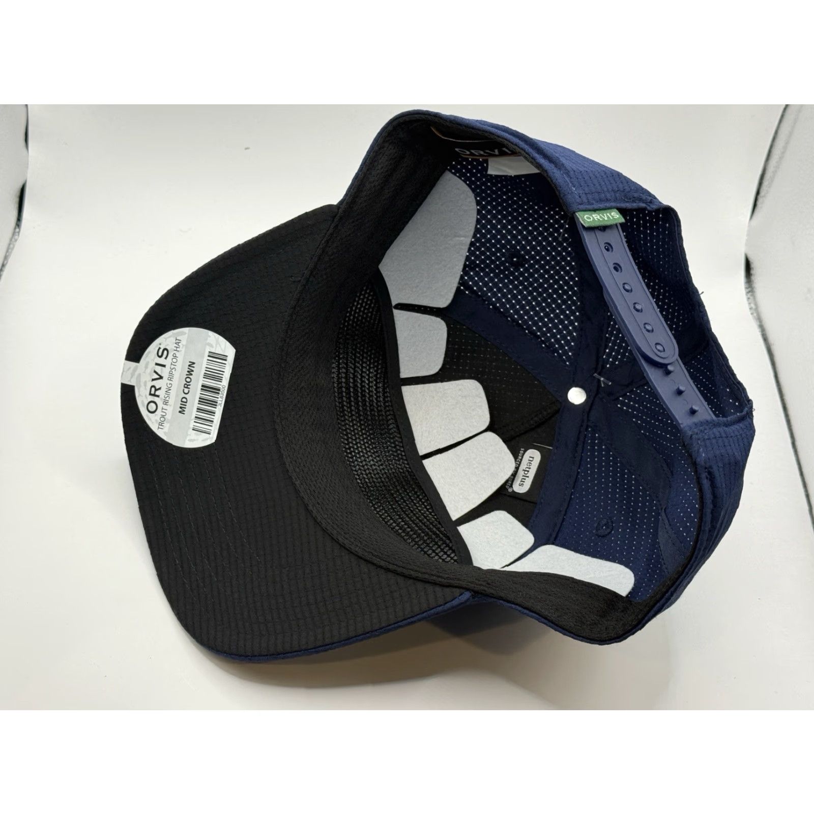 Orvis Orvis Trout Rising RipStop Logo Snap Back Hat Blue Hat Men One Size Ripstop Logo Snap Back Fish Blue NWT Size ONE SIZE - 3 Thumbnail