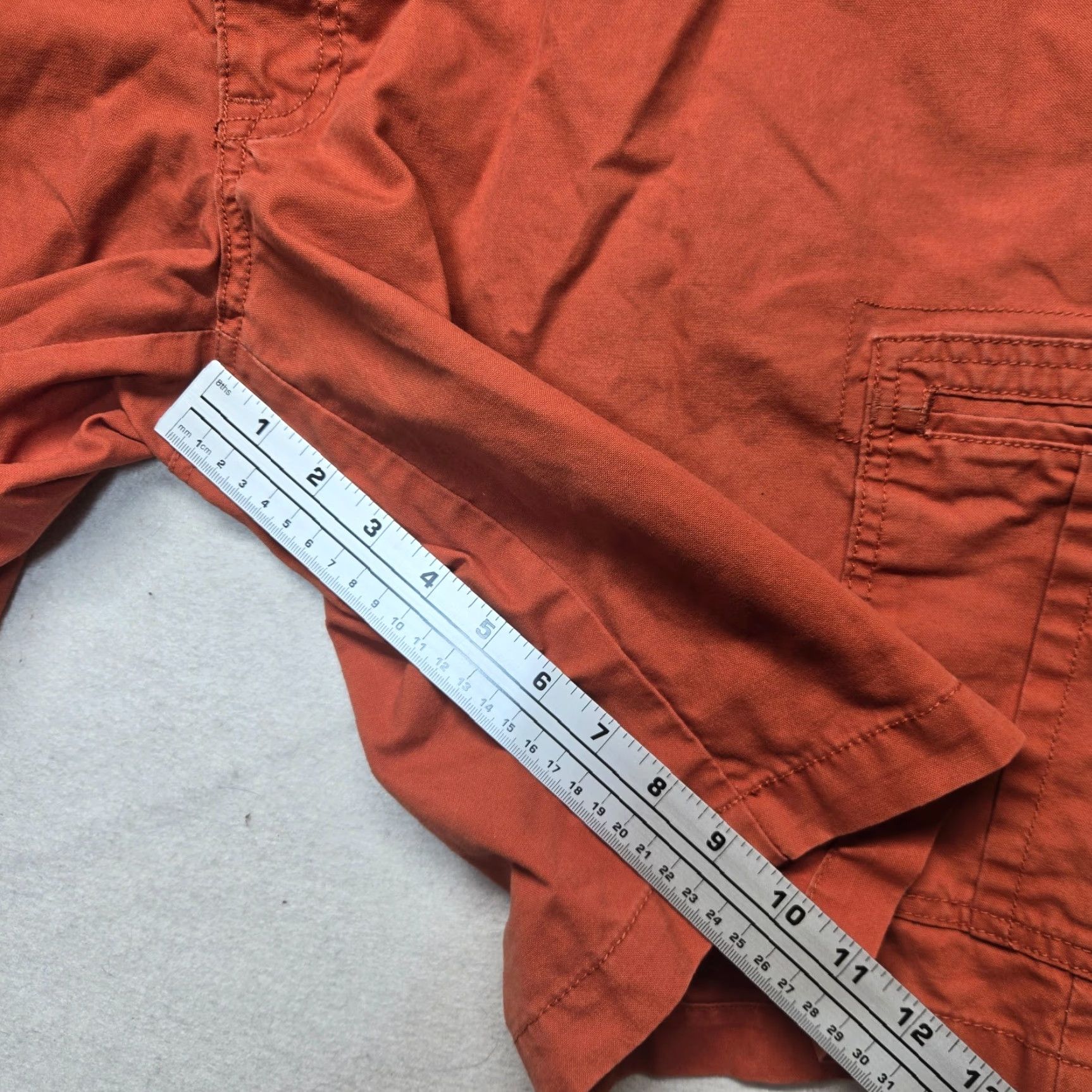 Savane Savane Bermuda Shorts Adult Men’s Size W42 Orange Solid Pockets Zip Flat Front 9.5in Inseam Casual Summer Men Size US 42 / EU 58 - 6 Thumbnail