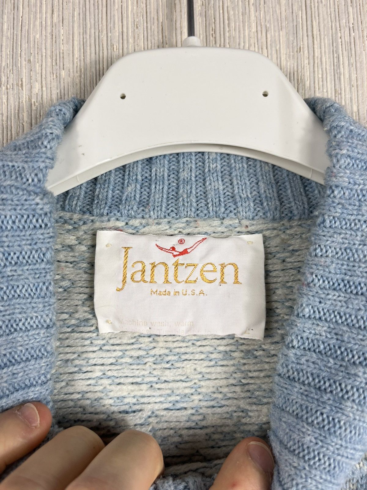 Jantzen × Vintage Vintage Jantzen patterned cable knit wool sweater snowflake Size US L / EU 52-54 / 3 - 14 Thumbnail