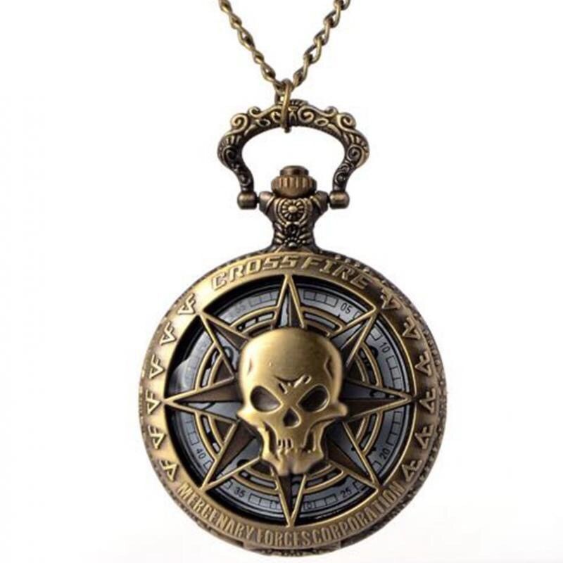 Vintage Skull Horror Pocket Watch Chain Necklace Size ONE SIZE - 4 Thumbnail