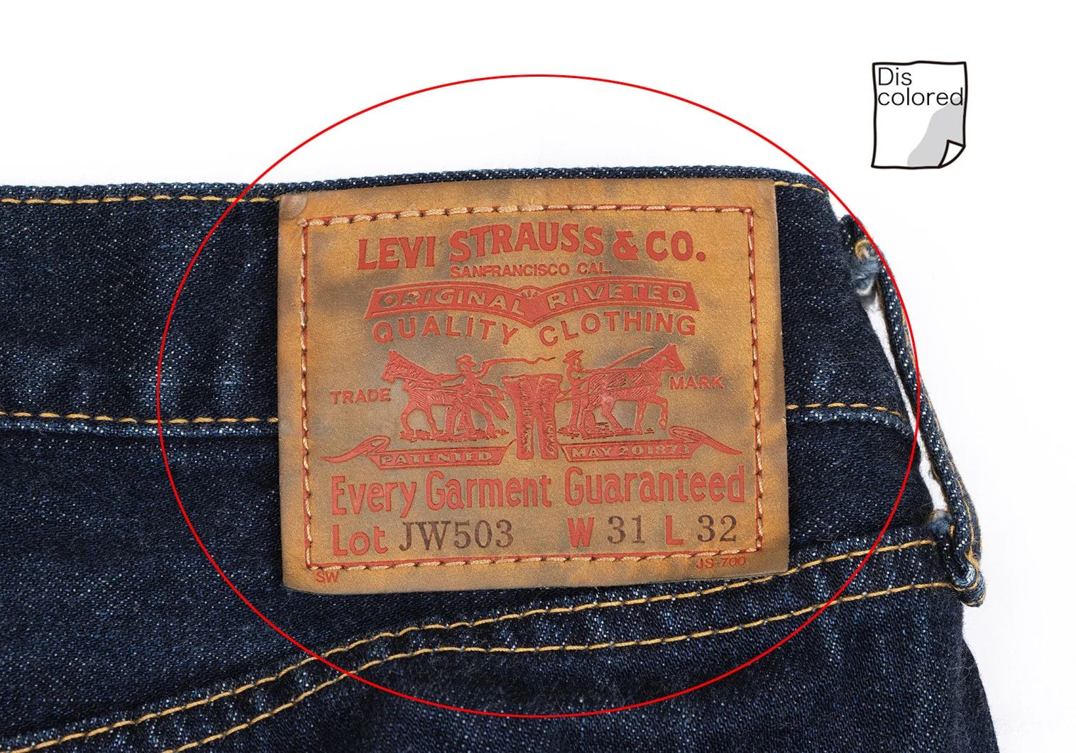 Junya Watanabe Denim with Leather Coin Pocket in Indigo Color Size US 30 / EU 46 - 3 Thumbnail