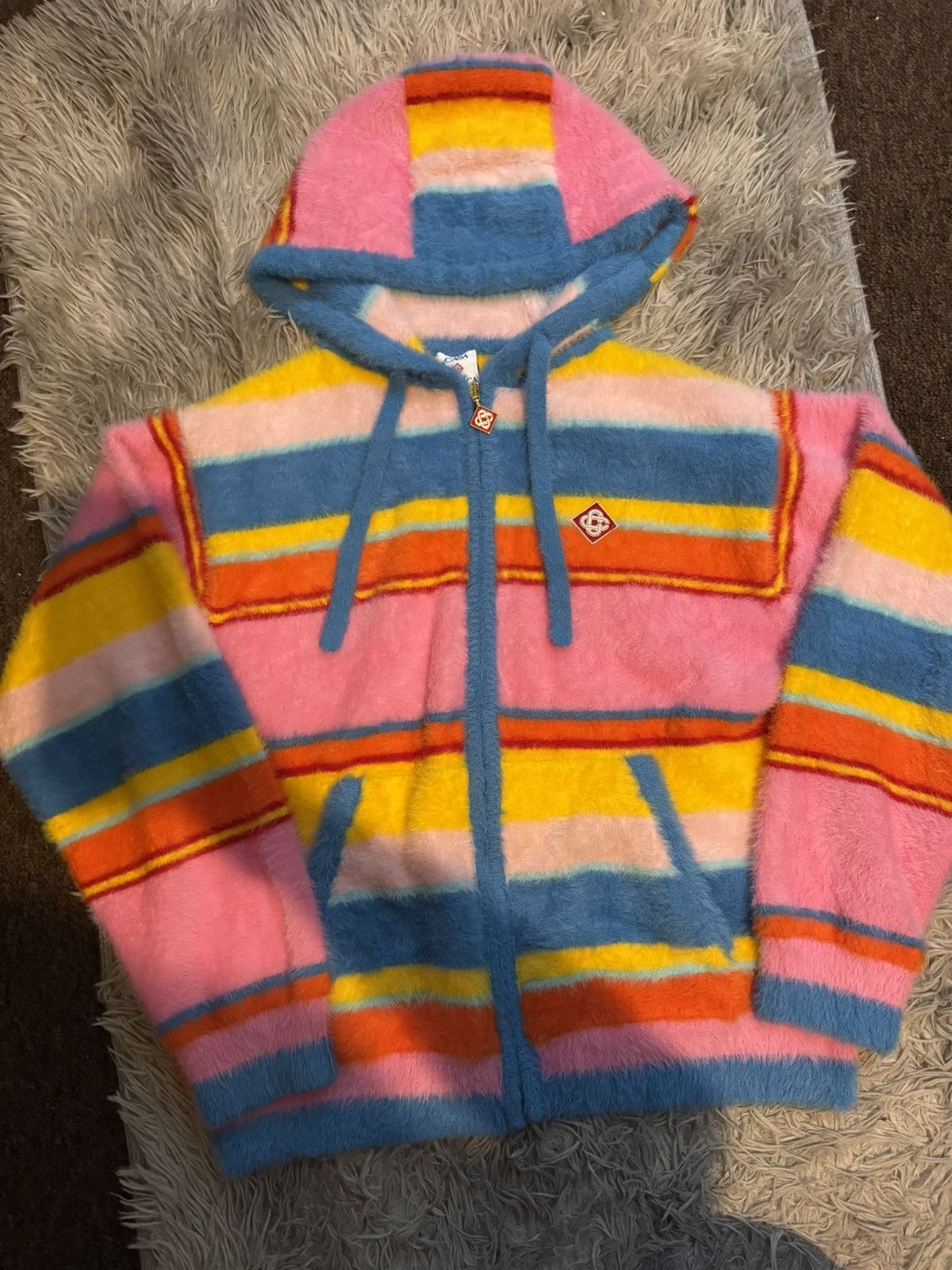 Casablanca fluffy stripe sweatshirt