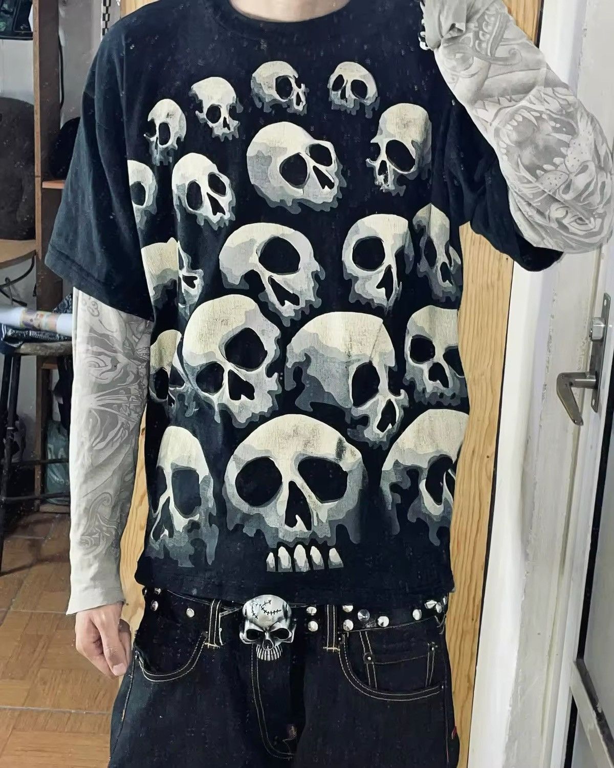Other Gothic Punk Streetwear Skull Skeleton T Shirt Size US L / EU 52-54 / 3 - 1 Thumbnail