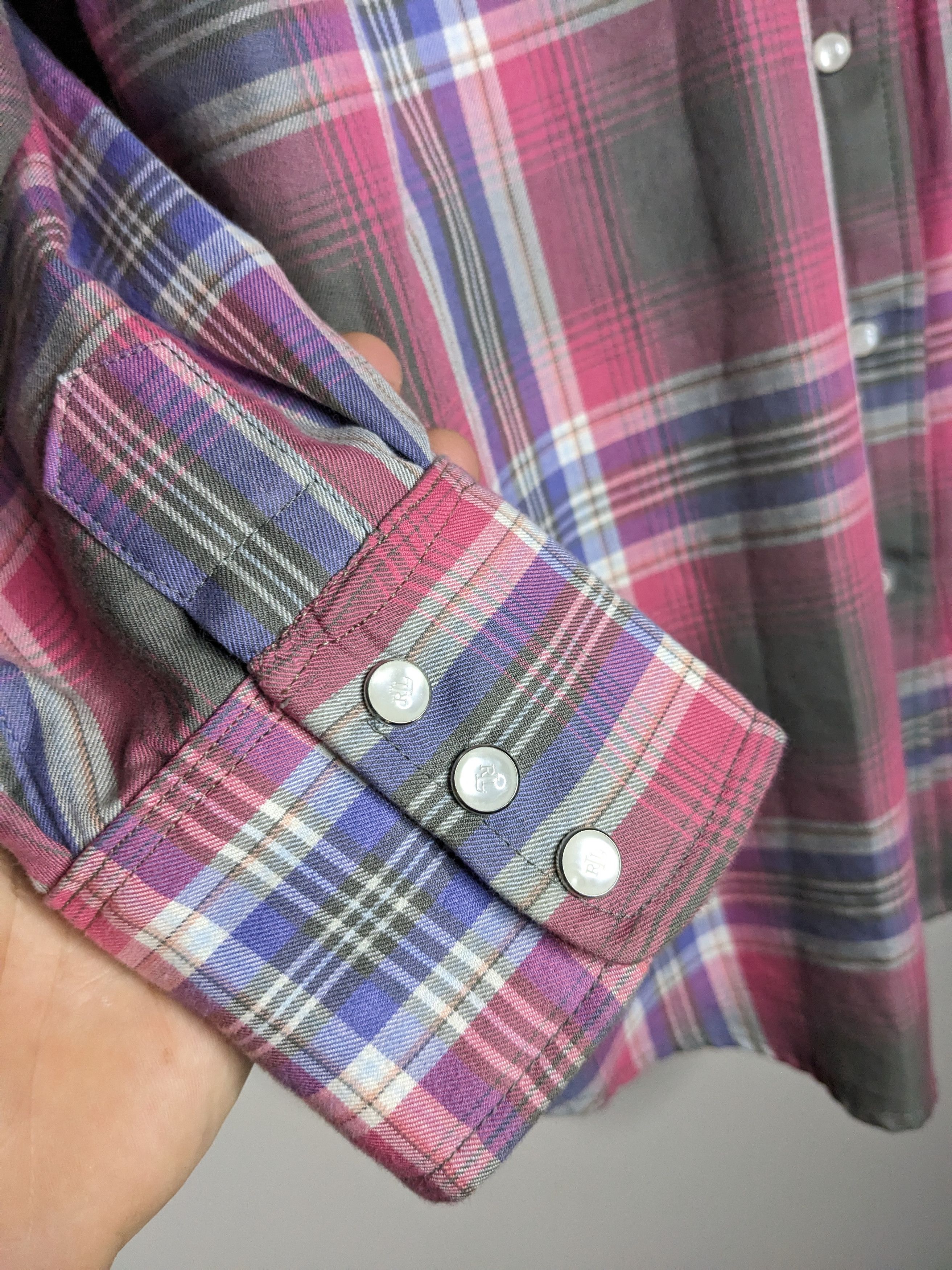 Lauren Ralph Lauren Ralph Lauren Plaid Pearl Snap Shirt Woman Large Pink Western Size L / US 10 / IT 46 - 7 Thumbnail