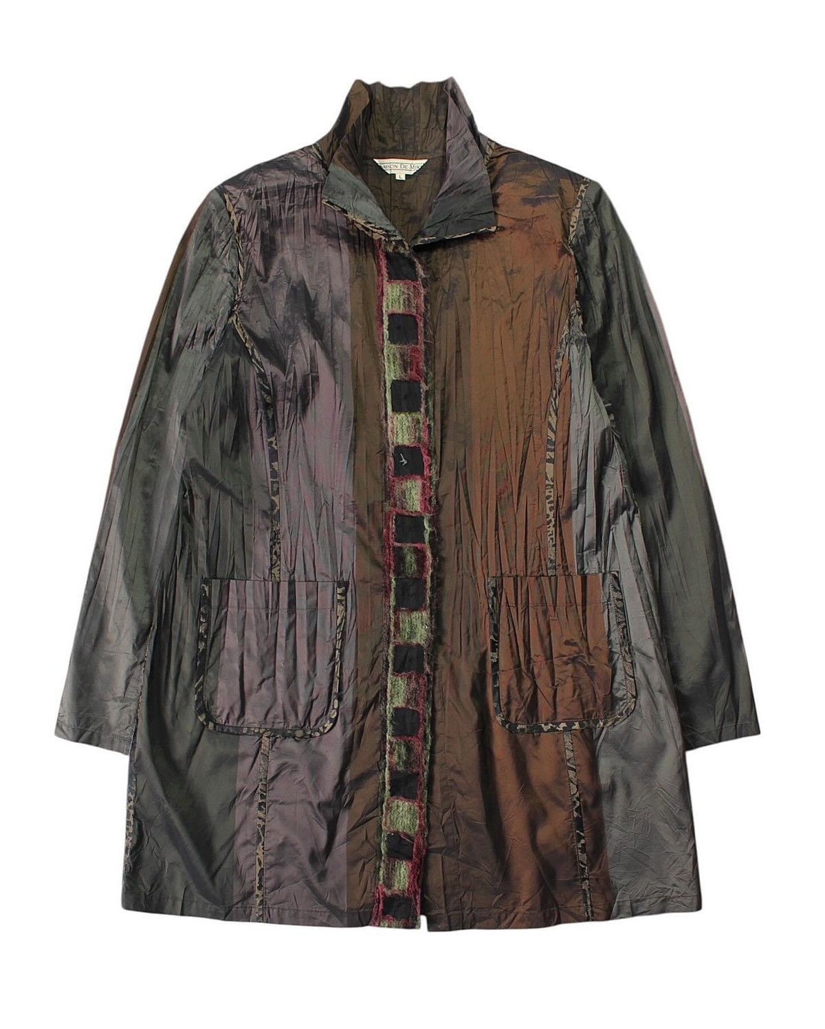 Vintage 2000S SAISON DE MIKI PLEATED COAT JACKET Size L / US 10 / IT 46 - 1 Thumbnail