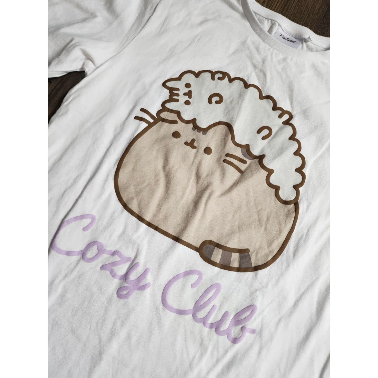 Vintage Womens S Pusheen T Shirt Shirt Cat Kawaii Cozy Club Crew Neck Short Sleeve White Pusheen Womens S T-Shirt Cat, 90s? Size S / US 4 / IT 40 - 2 Thumbnail