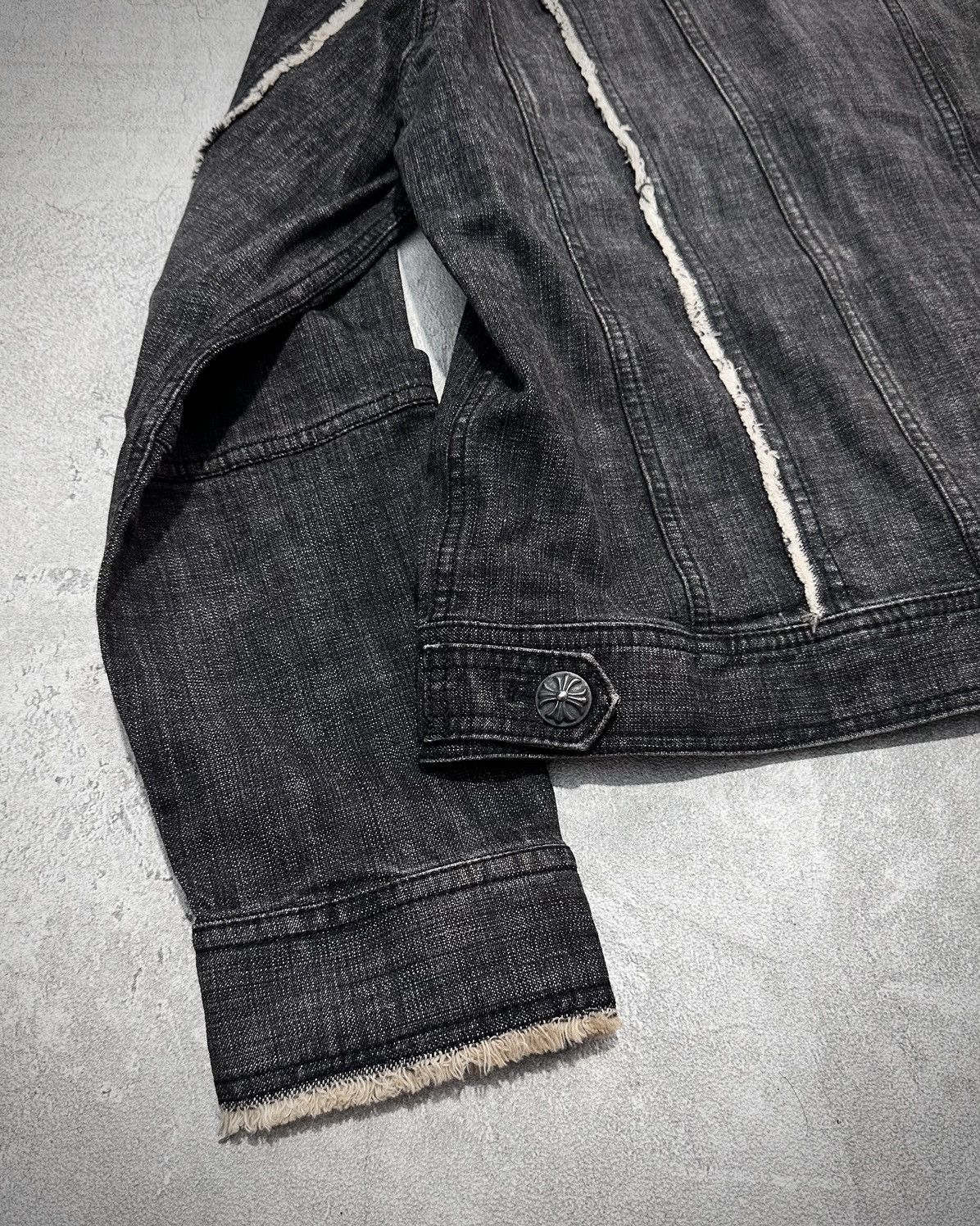 Japanese Brand A-Journey Distressed Stone Washed Biker Denim Jacket Size US M / EU 48-50 / 2 - 7 Thumbnail