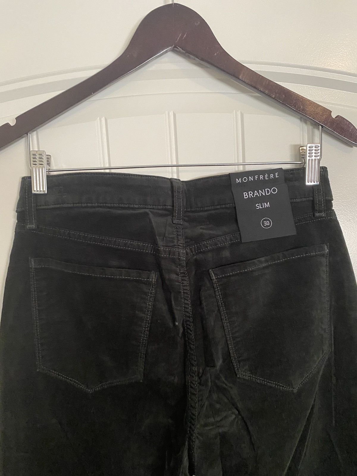 MONFRERE Monfrere Dark Green Velvet Pants Size US 30 / EU 46 - 7 Thumbnail