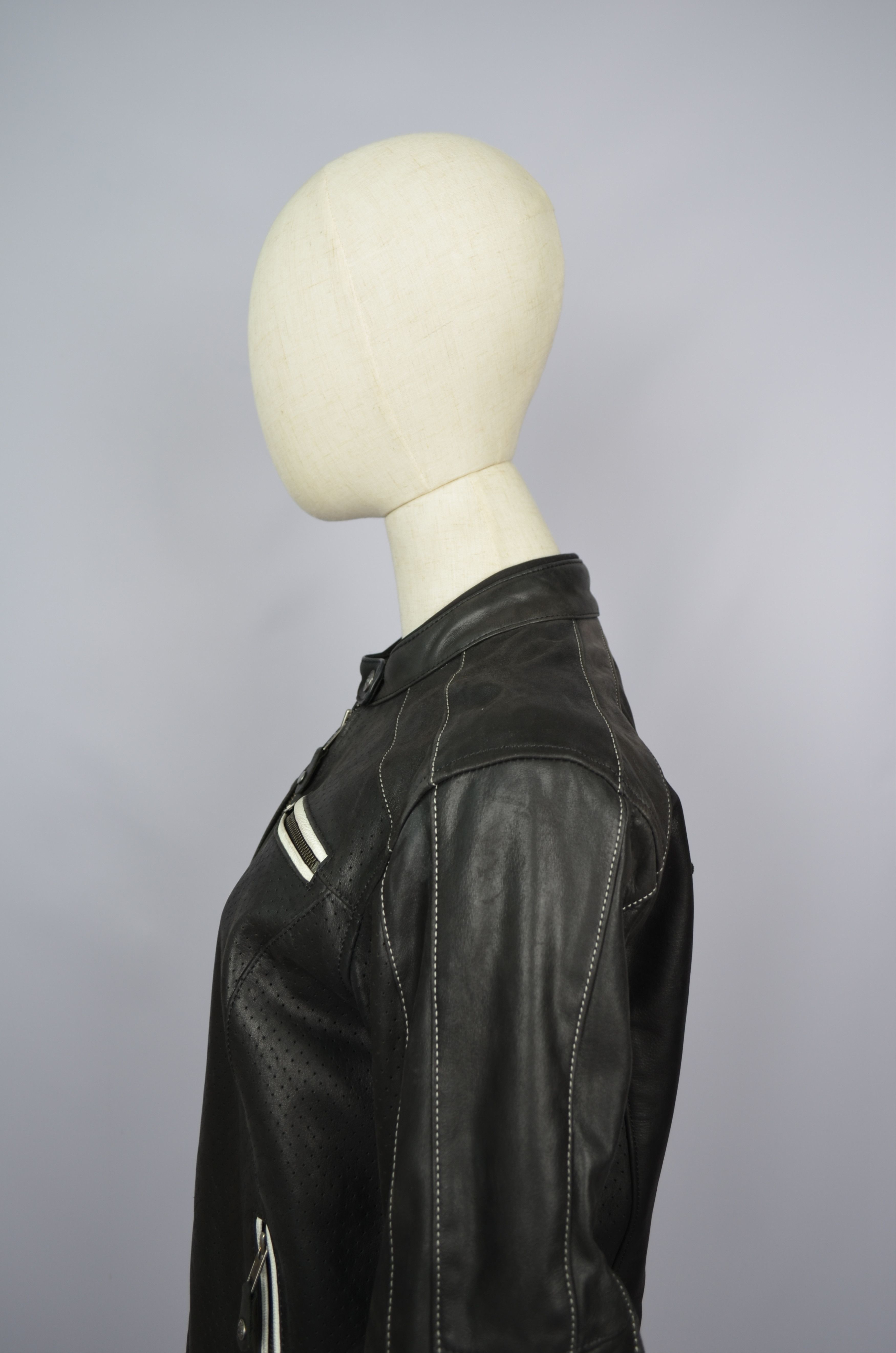 Harley Davidson Harley Davidson Zadar Womens Perforated Leather Biker Jacket Size L / US 10 / IT 46 - 8 Thumbnail