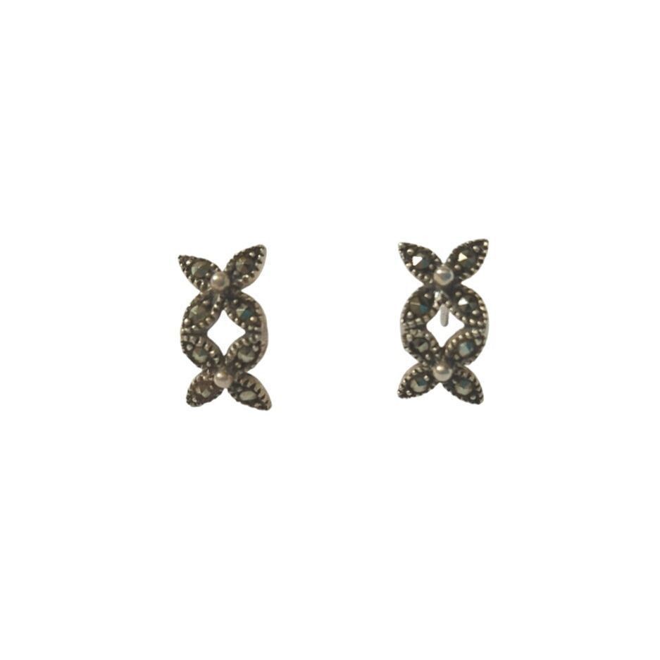 The Unbranded Brand Flower Marcasite Cluster Ear cuffs Earrings Sterling Silver Size ONE SIZE - 2 Thumbnail