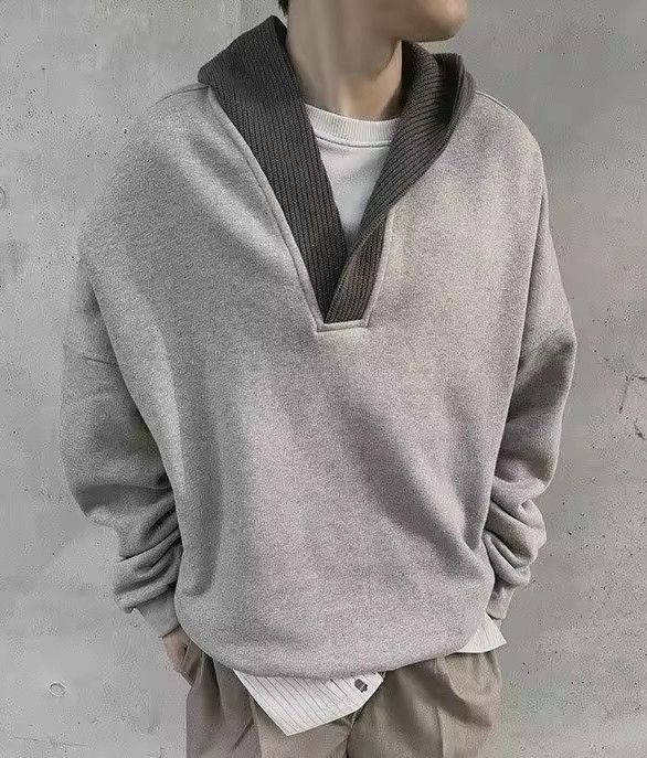 Patchwork Winter Autumn Hooded Sweatshirt