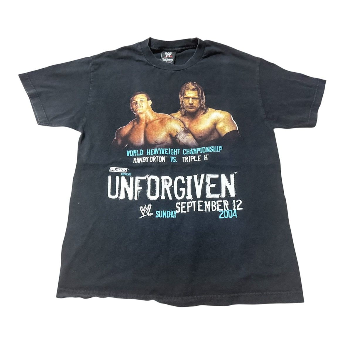 WWE Vintage 00s WWE Unforgiven 2004 PPV T Shirt Size US L / EU 52-54 / 3 - 1 Thumbnail