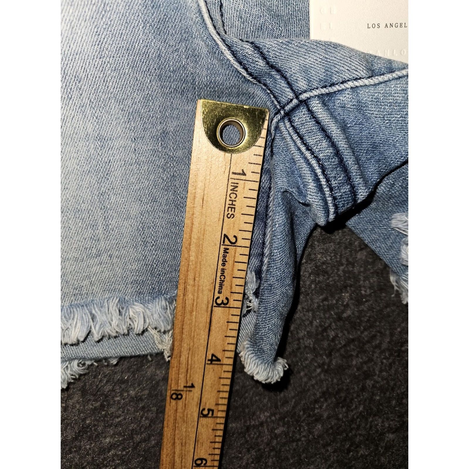 Vintage KanCan Shorts Womens Small Blue Frayed Edge Denim High Rise Raw Hem KC5033M Size 28" / US 6 / IT 42 - 5 Thumbnail