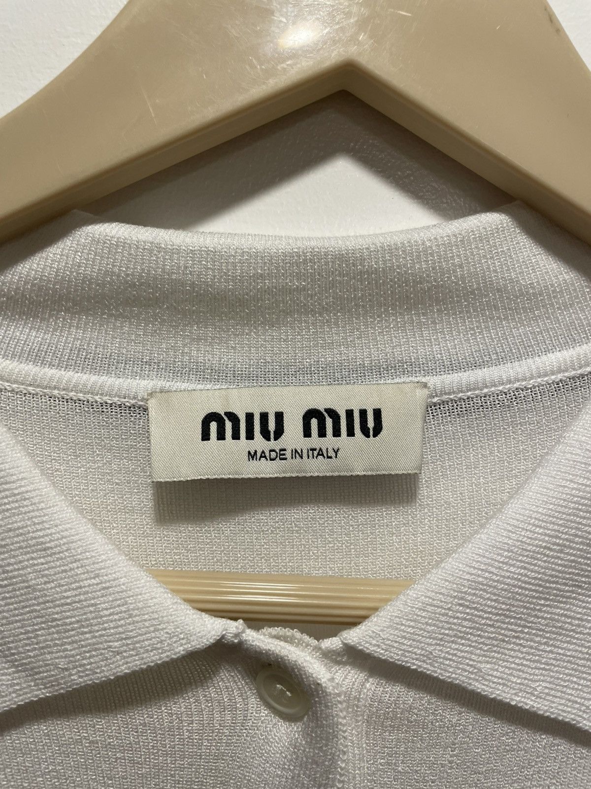 Miu Miu Miu Miu stripe-detail polo top Size S / US 4 / IT 40 - 3 Thumbnail