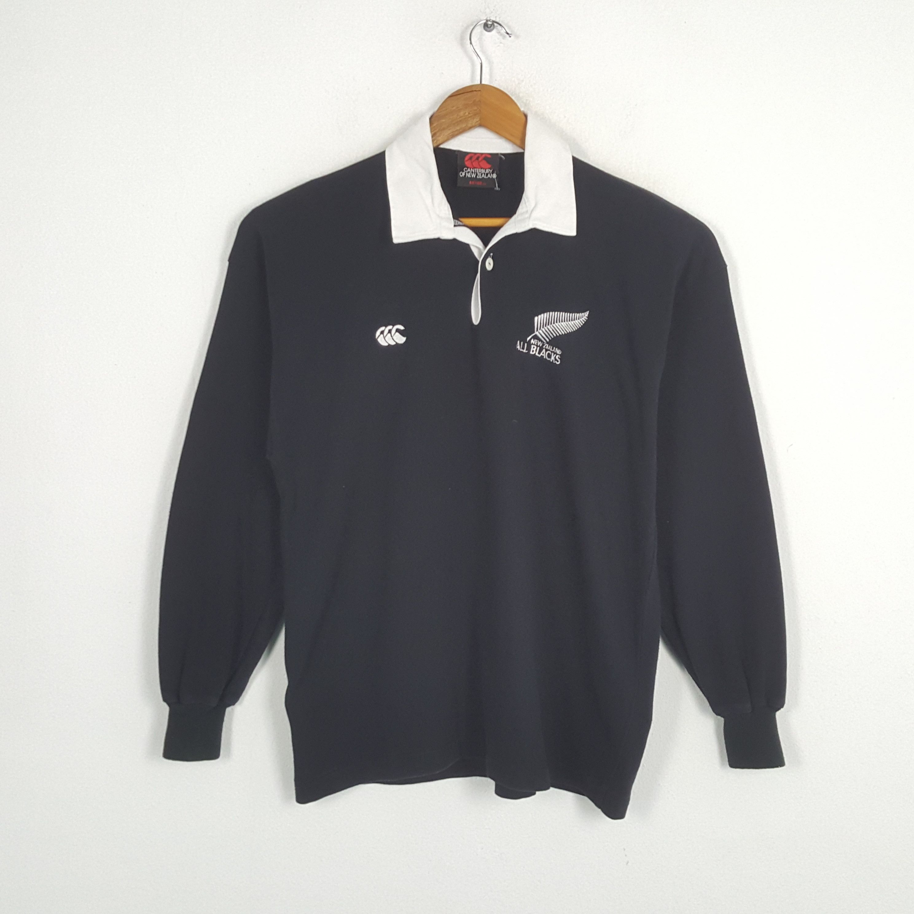All Blacks × Canterbury of New Zealand × Vintage Vintage CANTERBURRY OF NEW ZEALAND All Black Rugby Polos Size US L / EU 52-54 / 3 - 1 Thumbnail