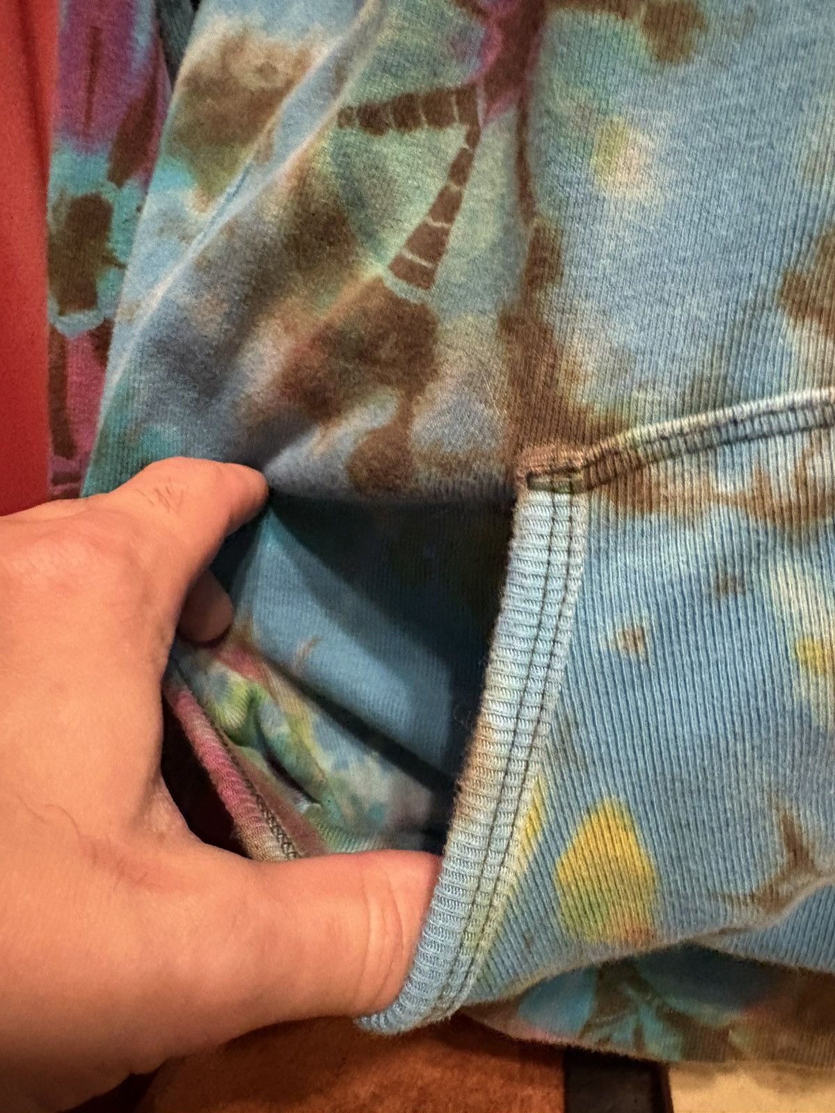 Vintage Vintage Tie Dye Hoodie Geode Hippie Multi Colour Grail Size US XL / EU 56 / 4 - 4 Thumbnail